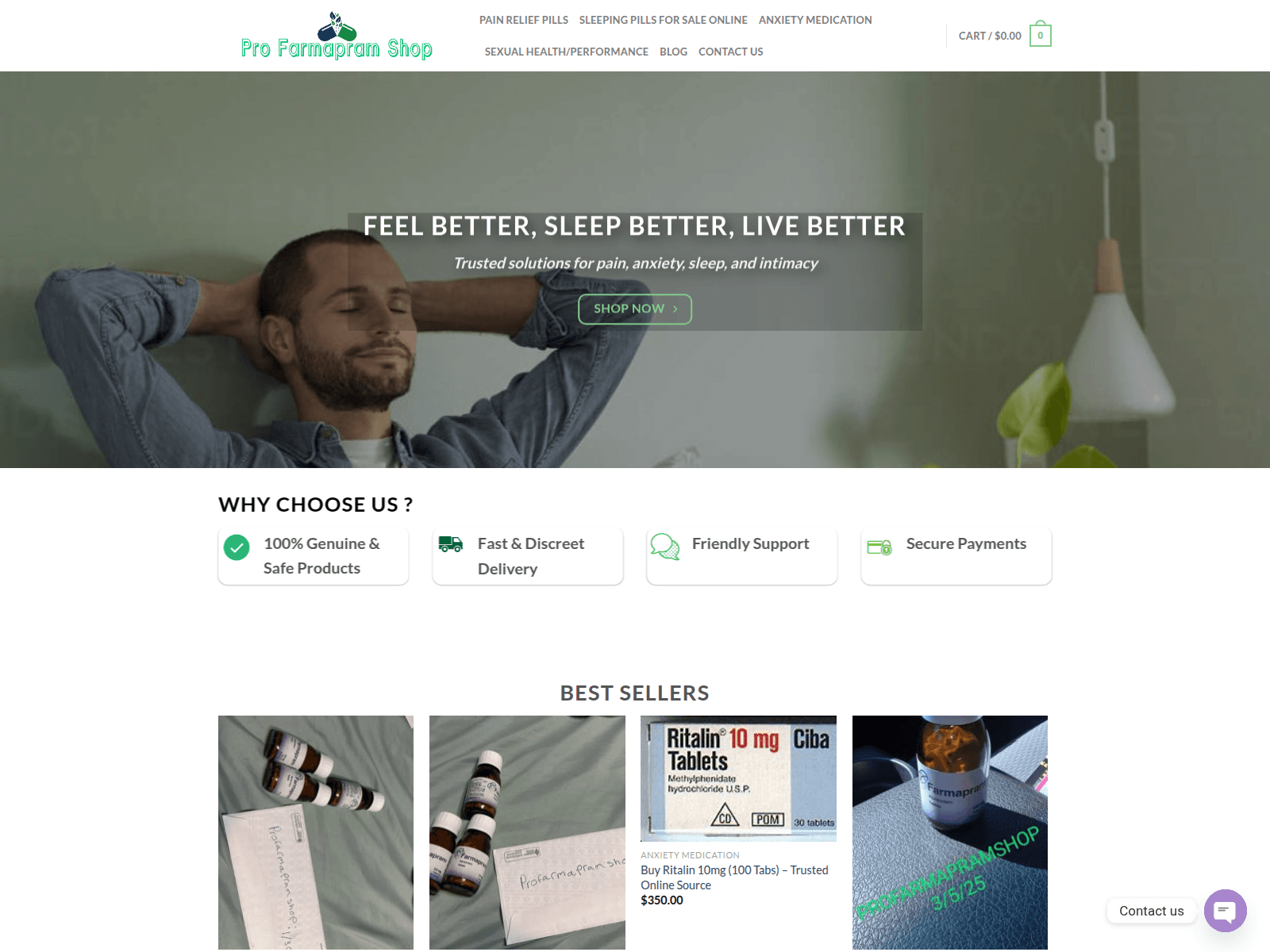 Screenshot of profarmapramshop.com