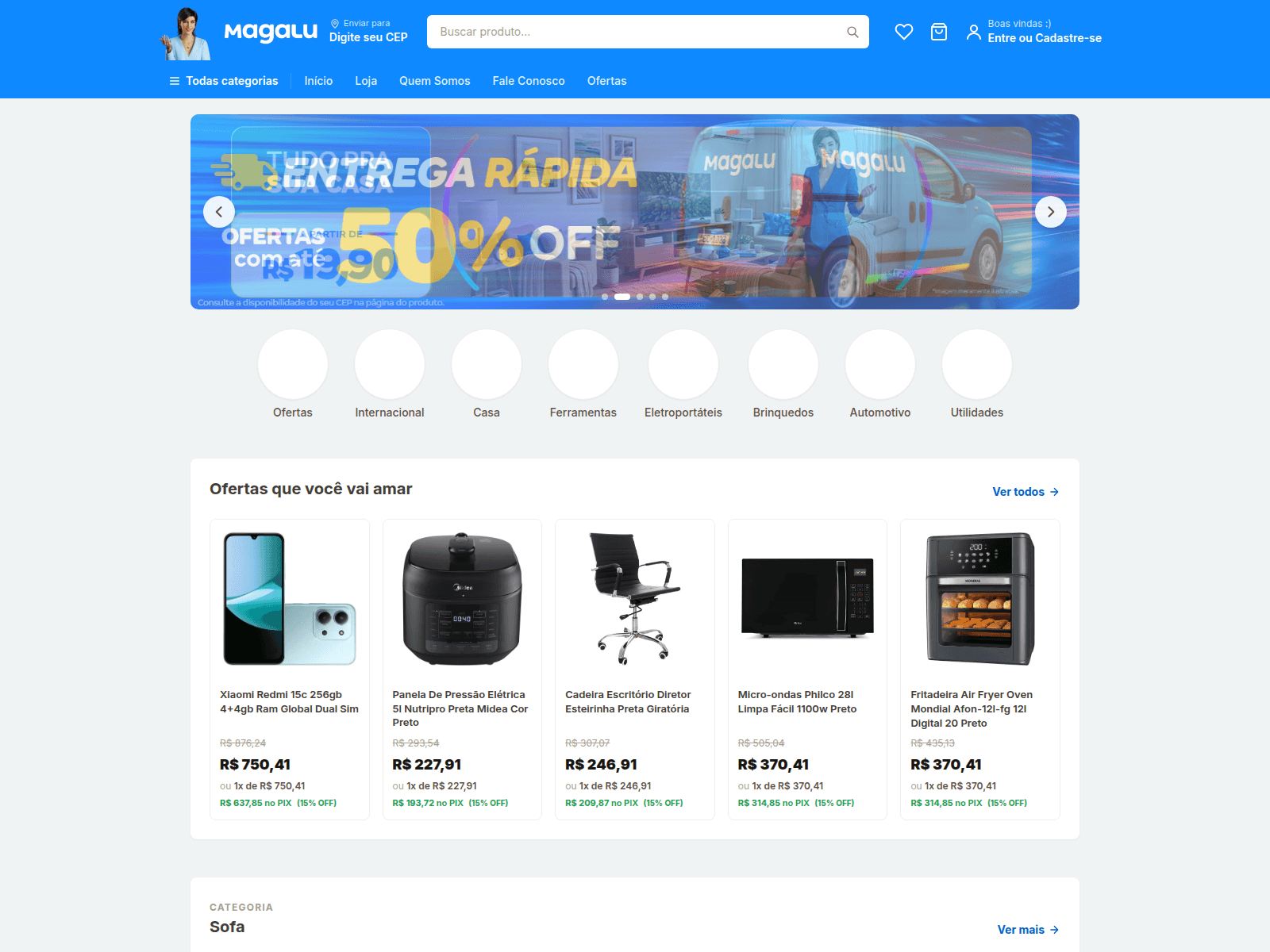 Screenshot of site-maga-zine-luiza.com