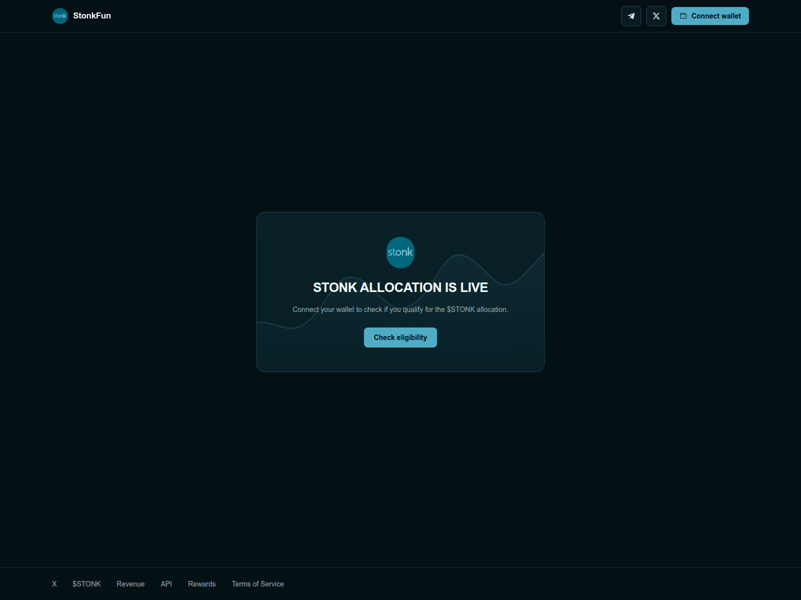 Screenshot of stonk-fun.xyz