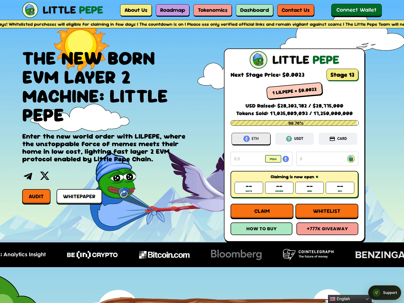 Screenshot of littlepepe-claims.com