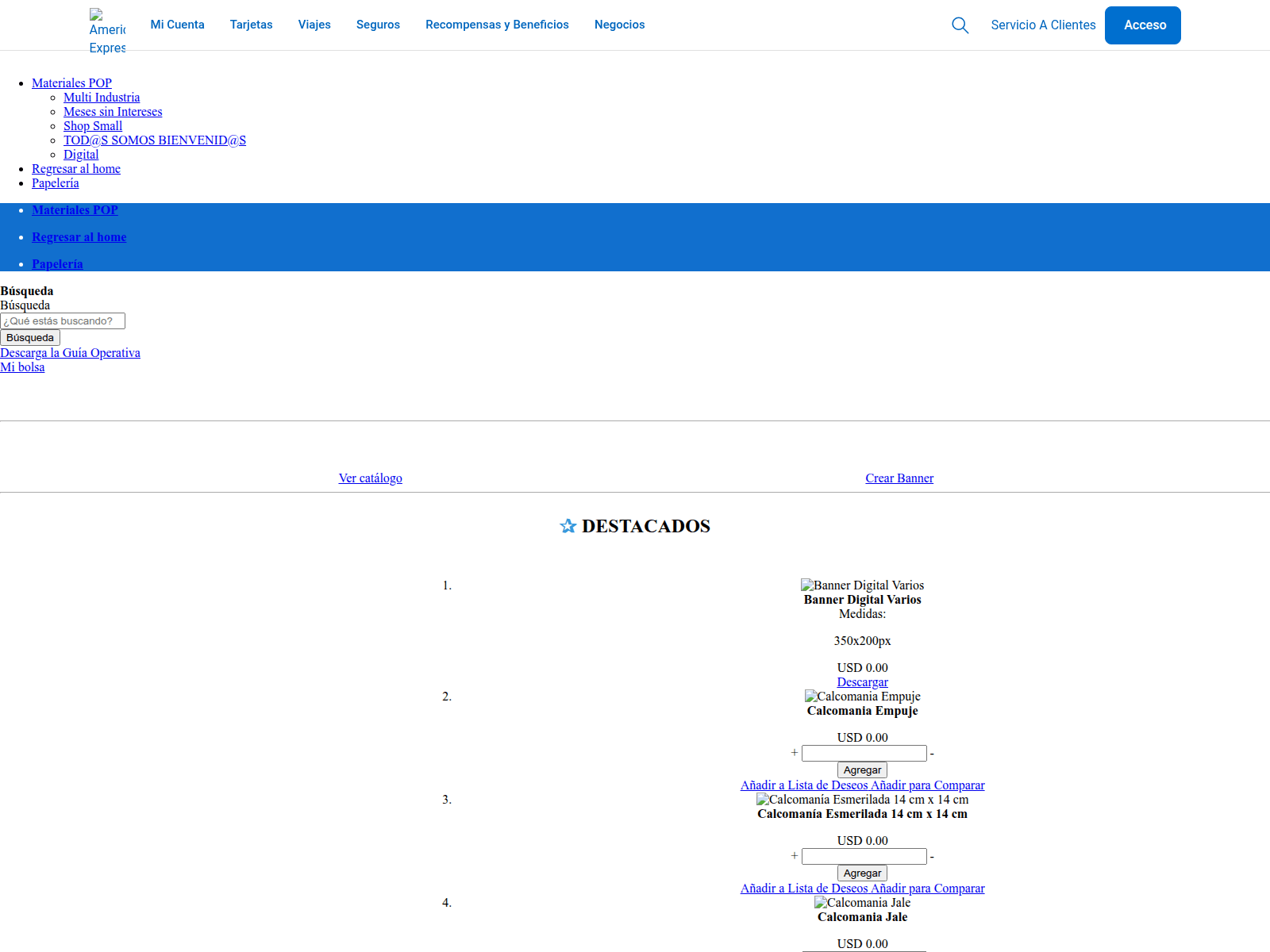 Screenshot of mcstaging.americanexpresspop.com