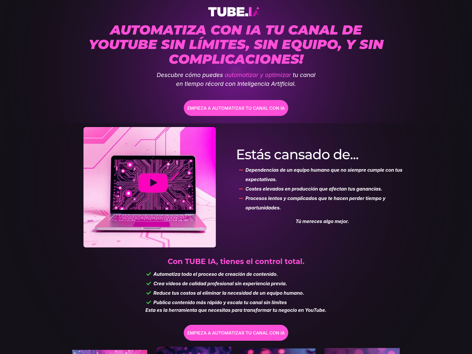 Screenshot of automatizatube.com