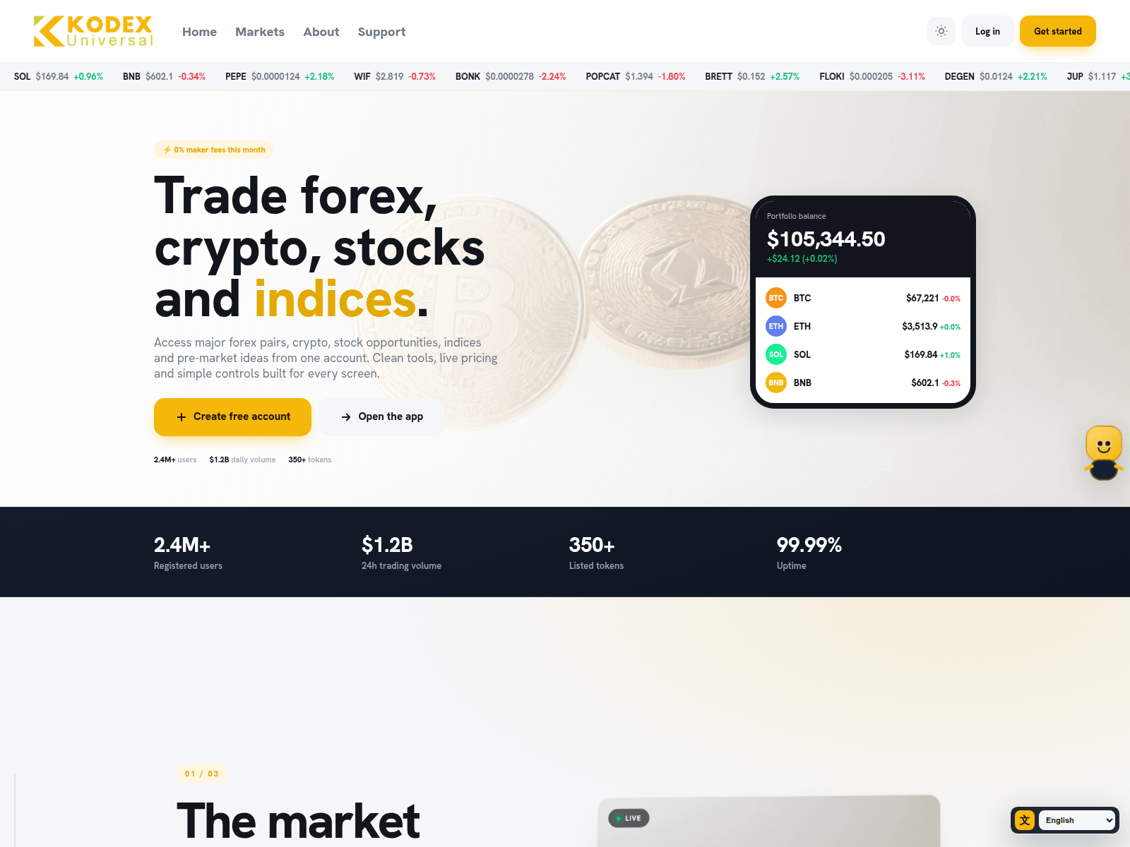 Screenshot of kodexuniversal.com
