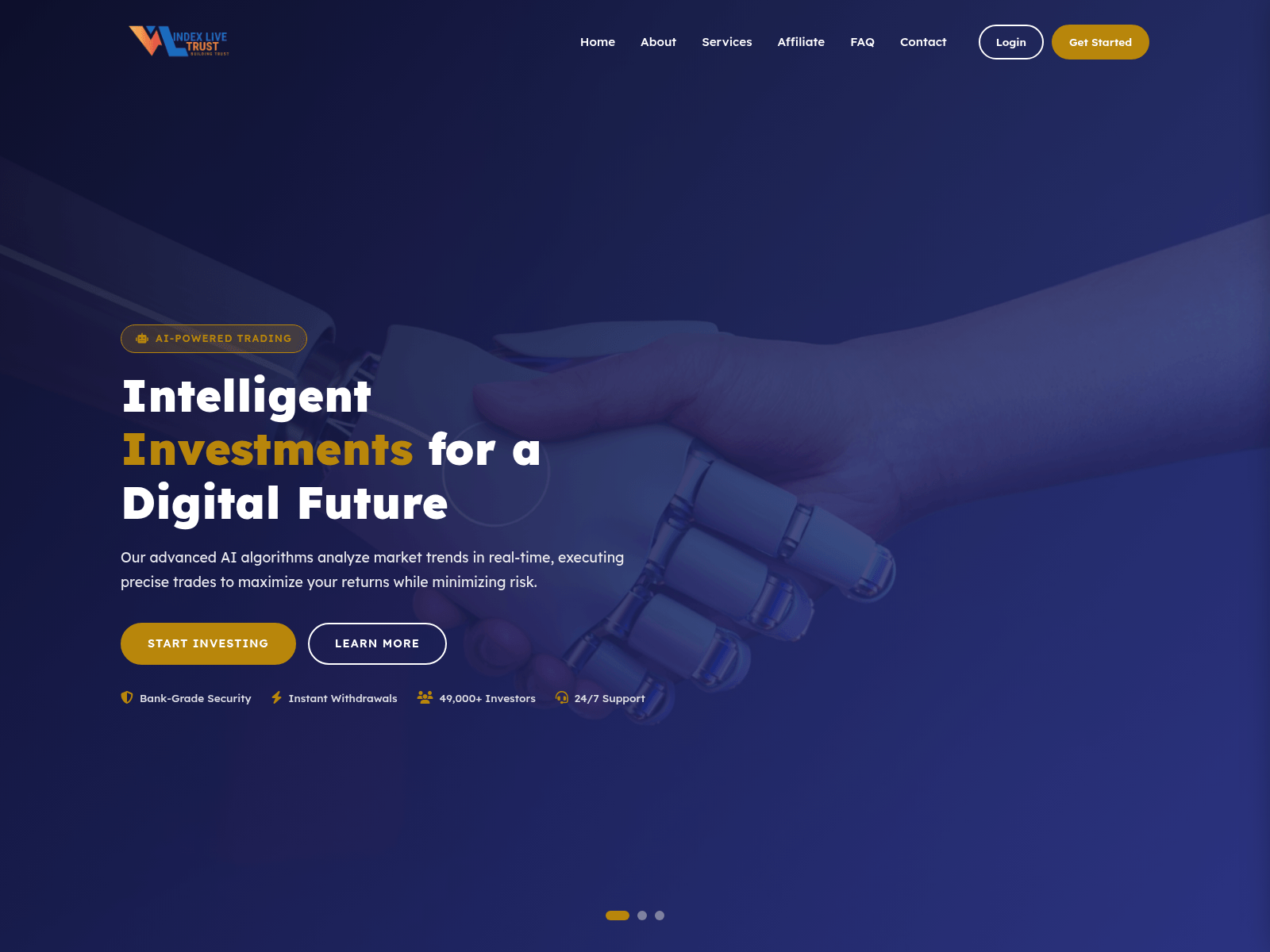 Screenshot of indexlivetrust.com