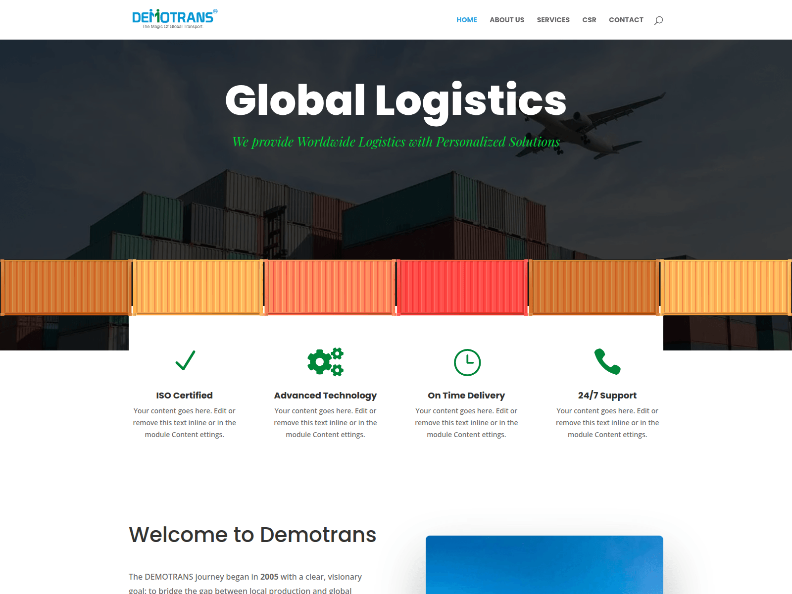 Скриншот сайта demotrans.com.bd