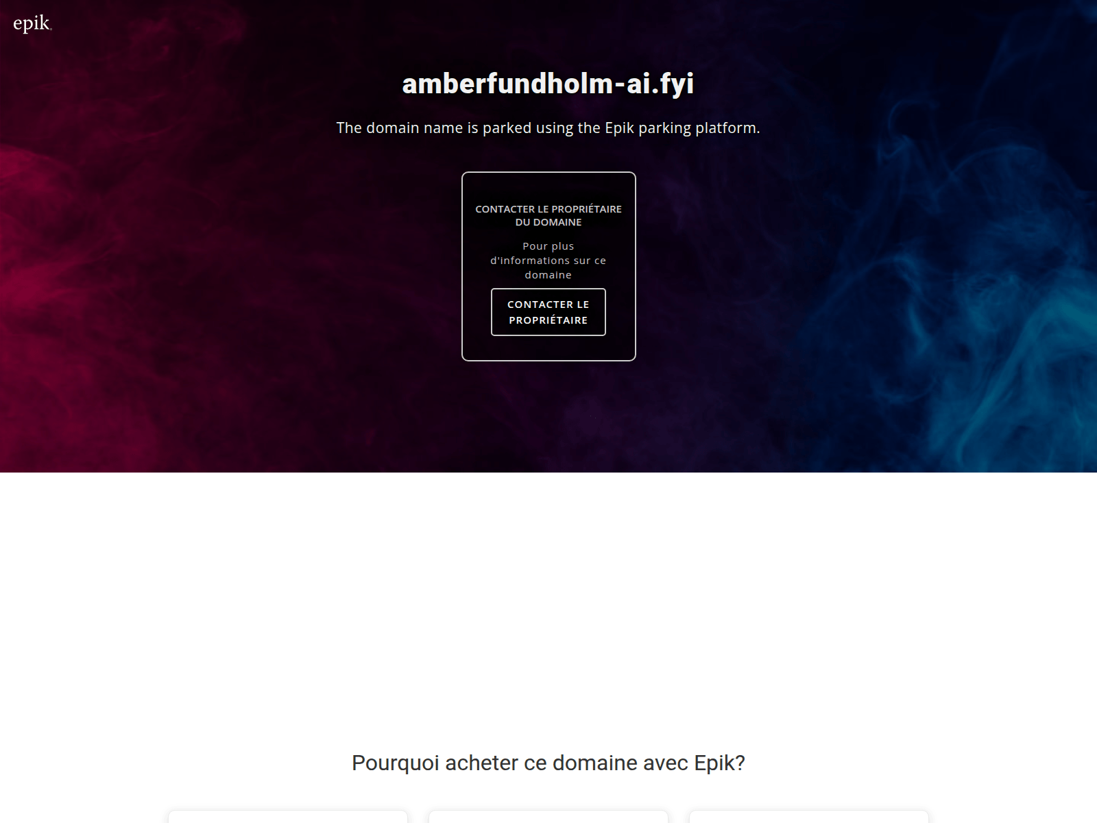 Screenshot of amberfundholm-ai.fyi
