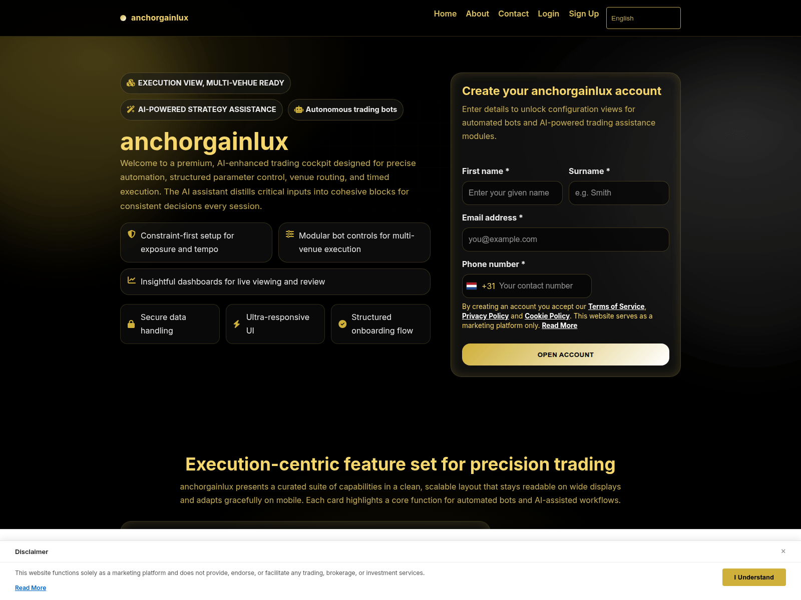 Screenshot of anchorgainlux-app.com