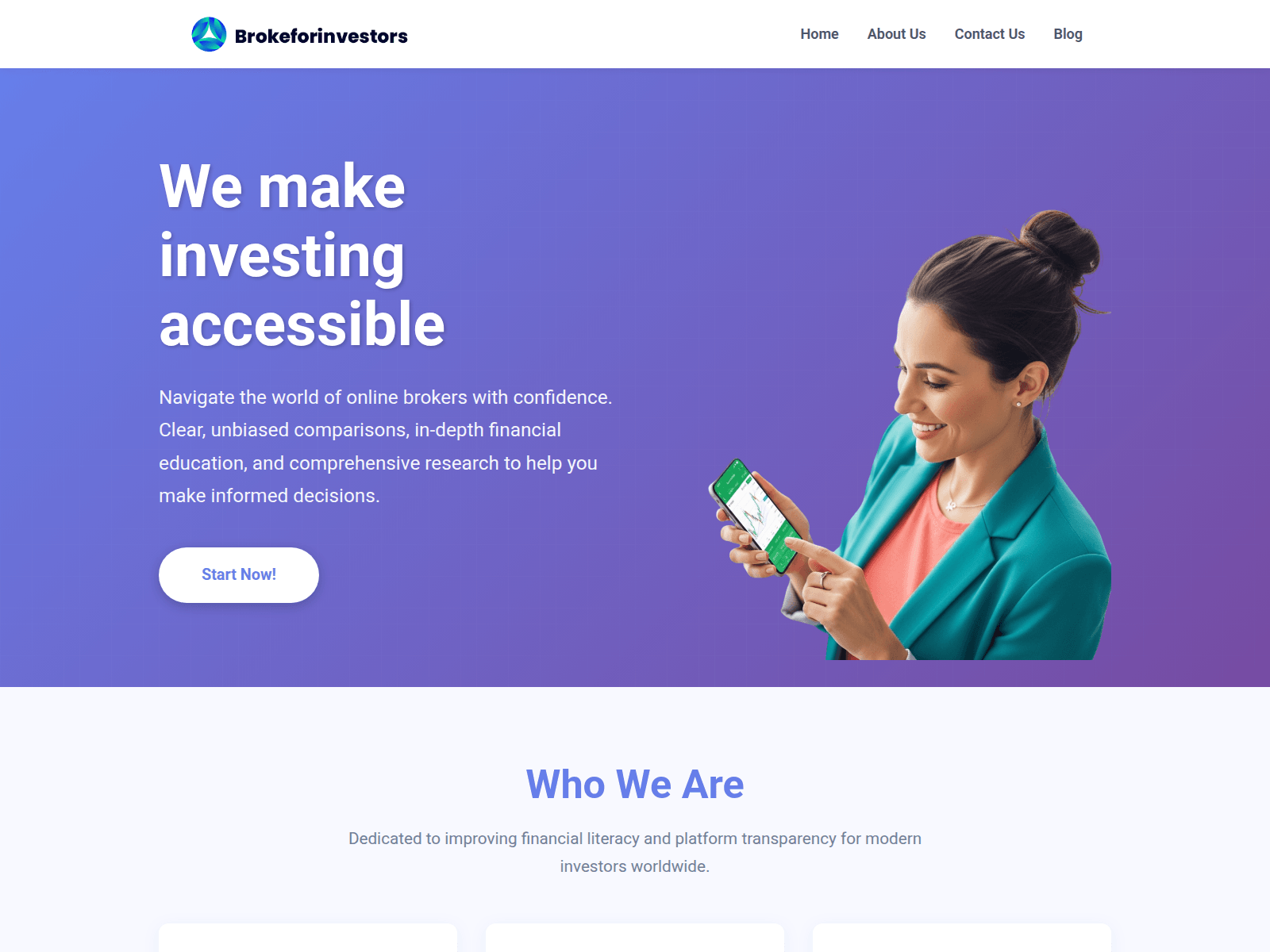 Screenshot of brokeforinvestors.com