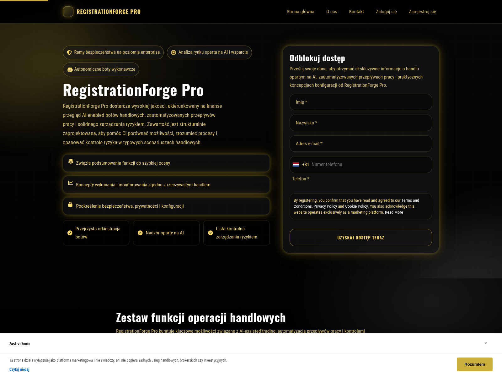Screenshot of formularzrejestracyjny.shop