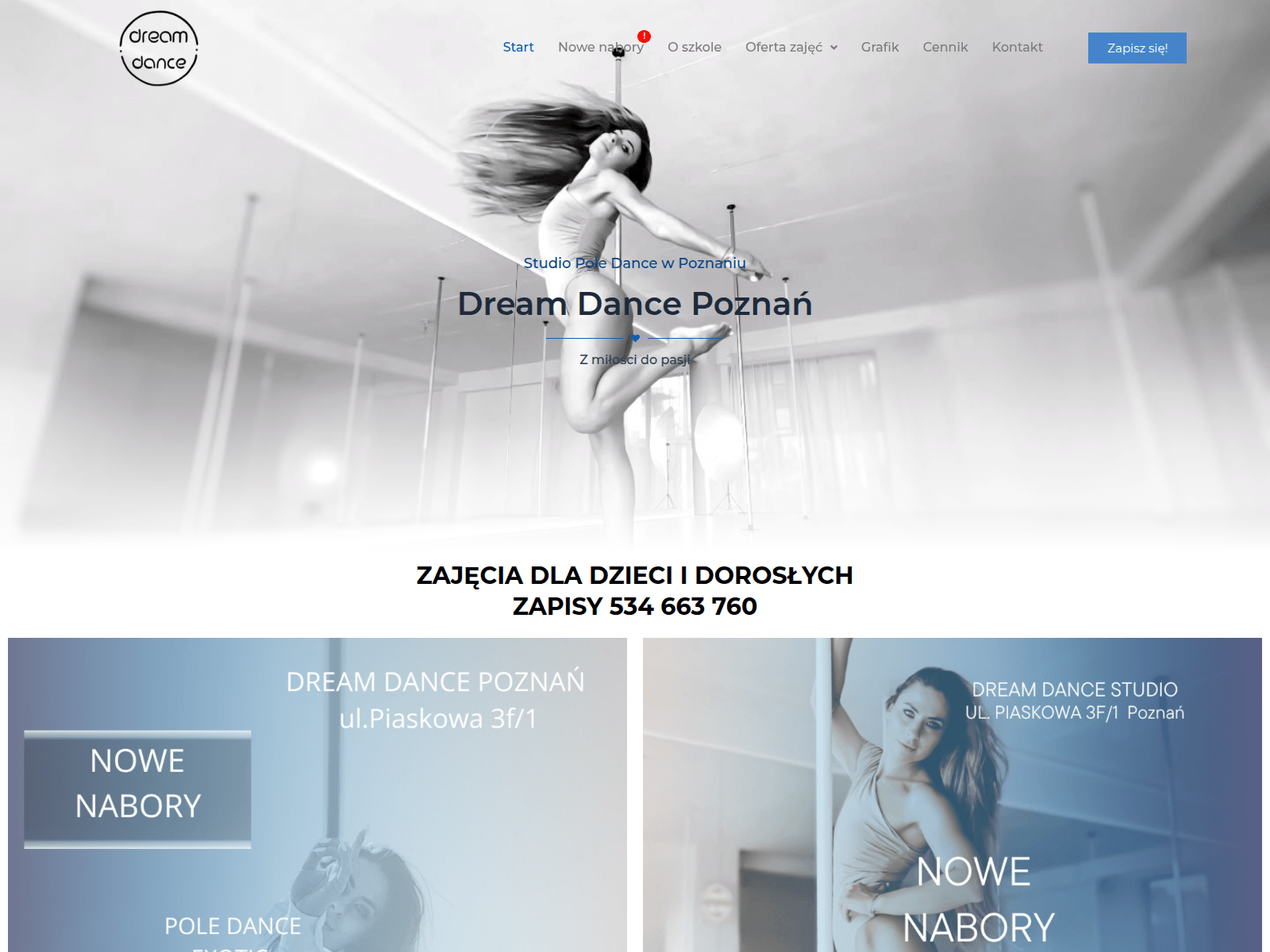 Screenshot of dreamdancepoznan.live