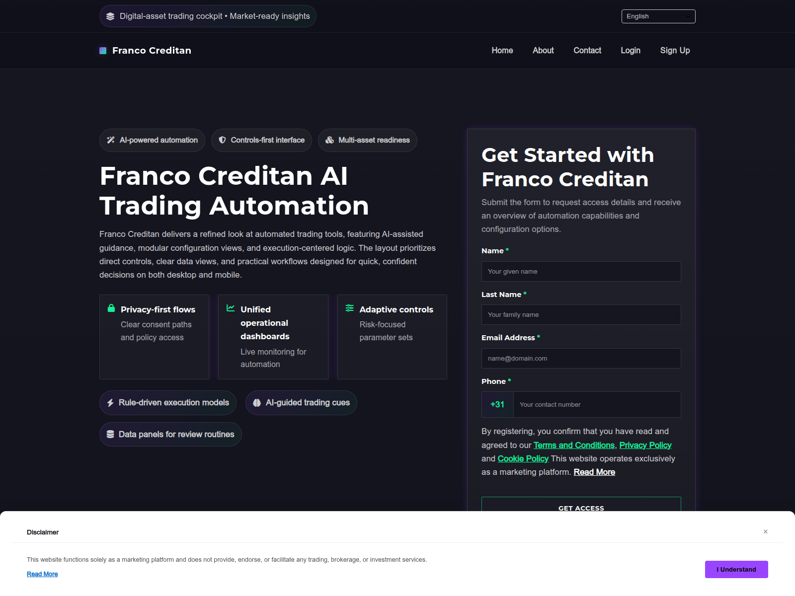 Screenshot of francocreditan.digital
