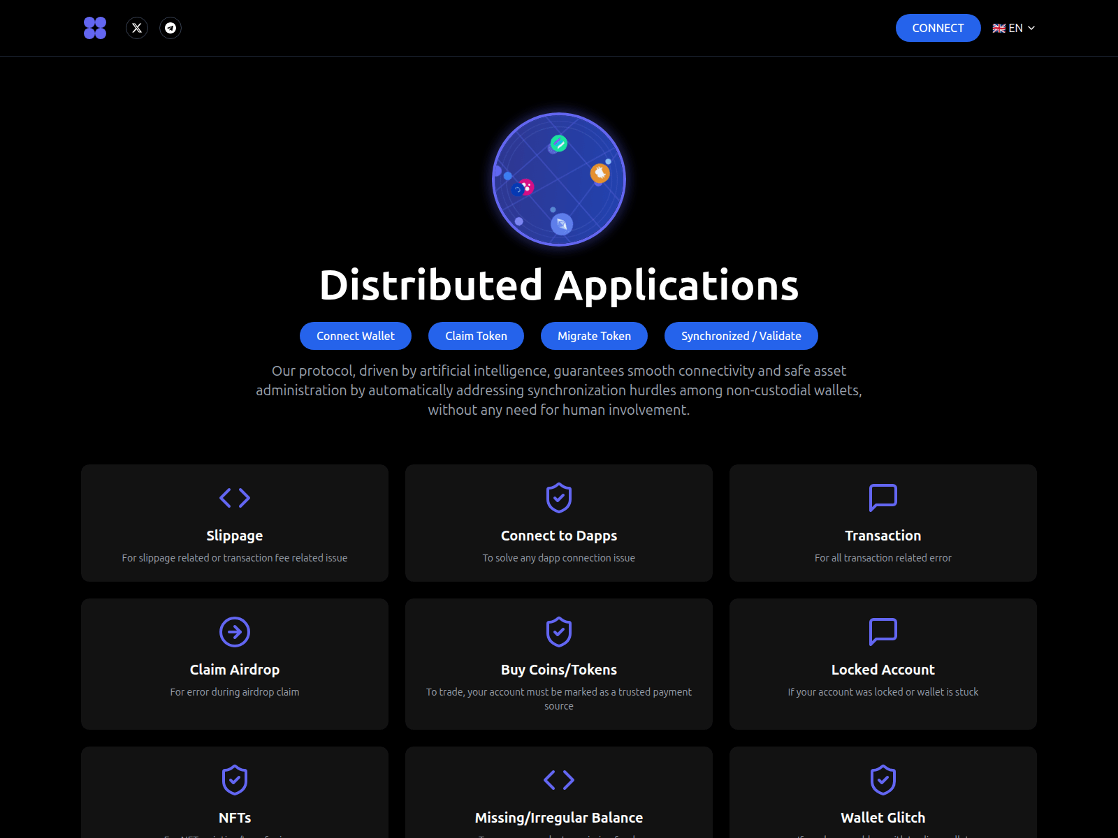 Screenshot of blockdappsolution.xyz