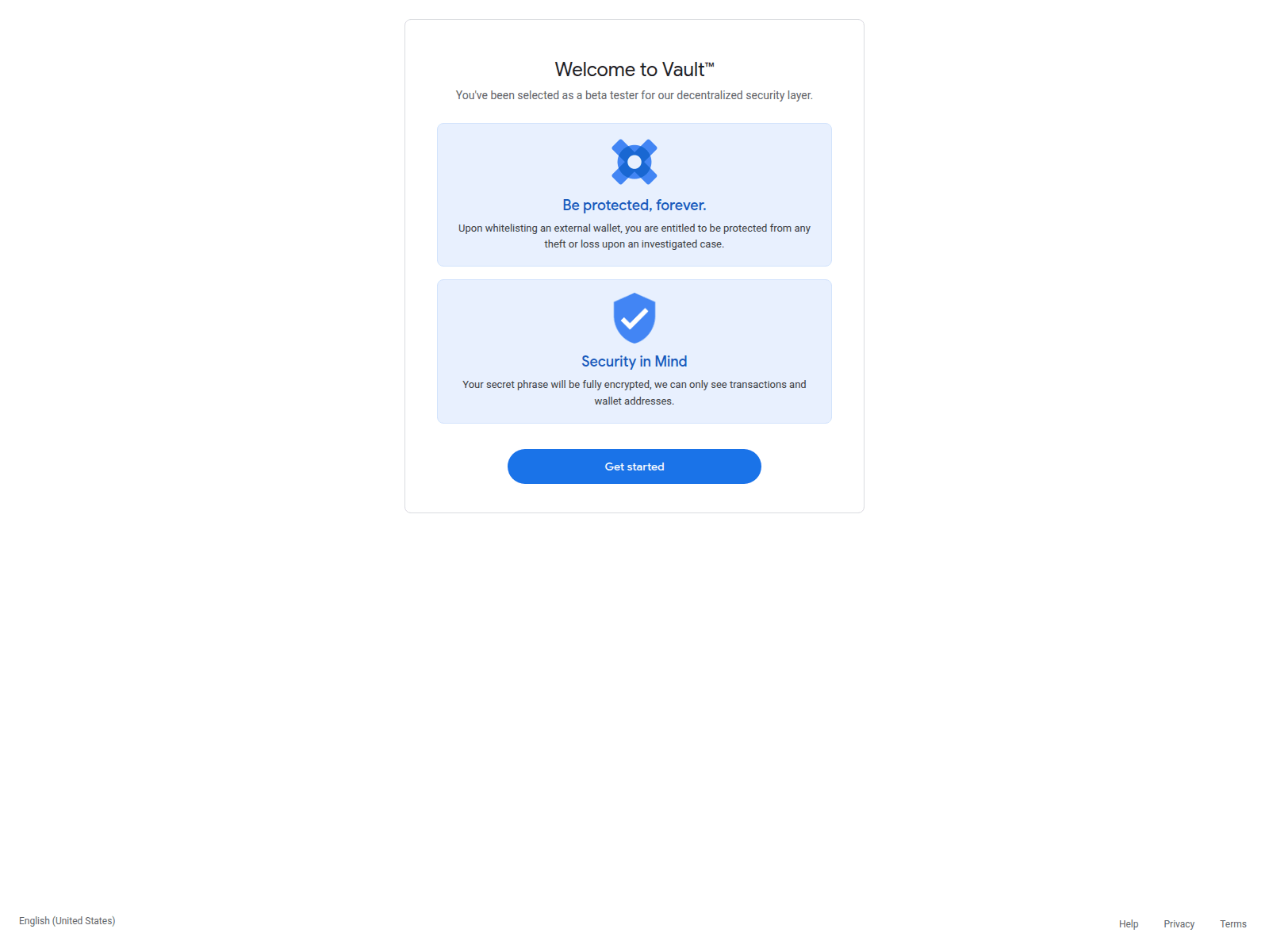 Screenshot of vault-google.netlify.app