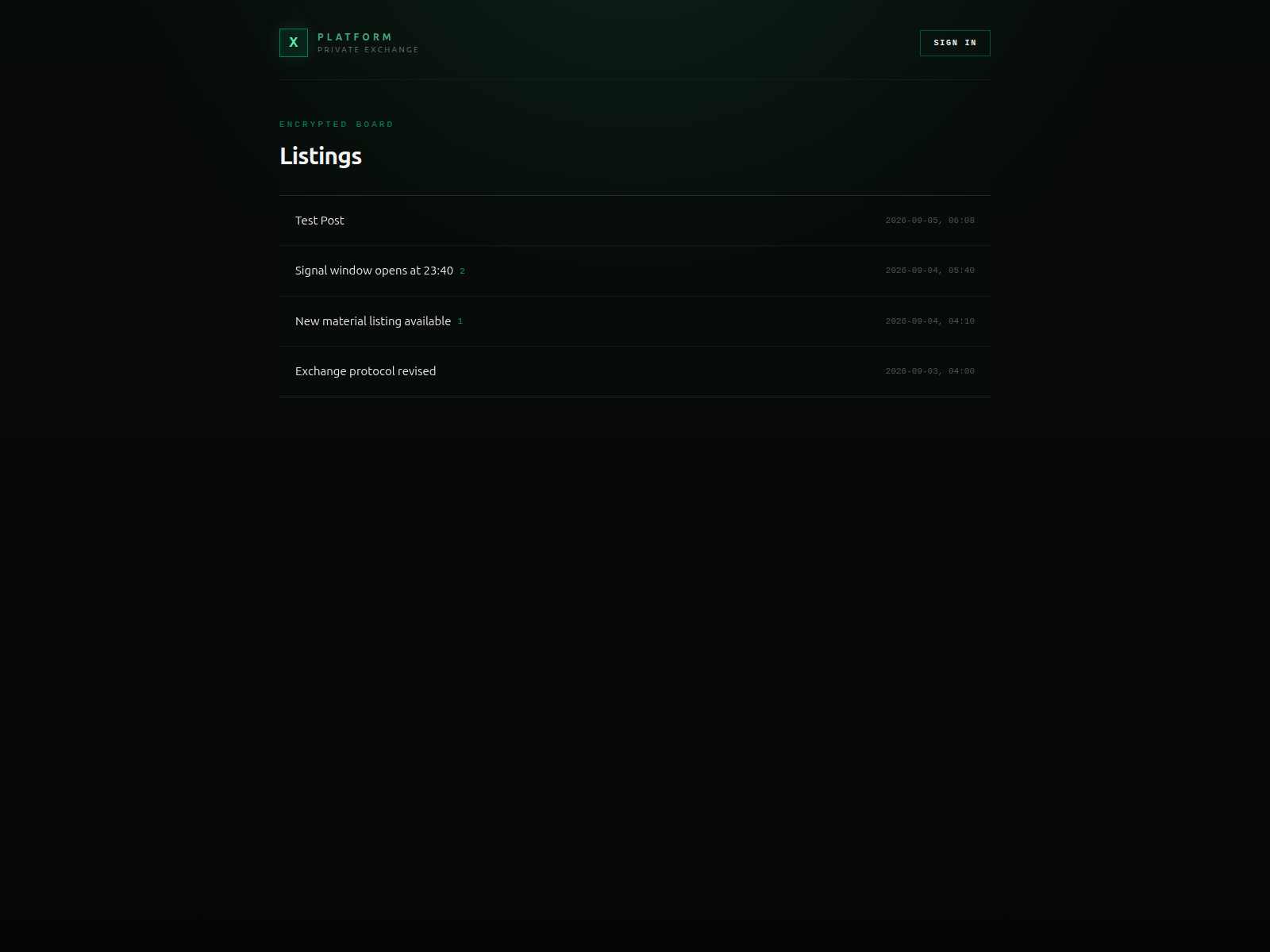 Screenshot of platform-x.trade