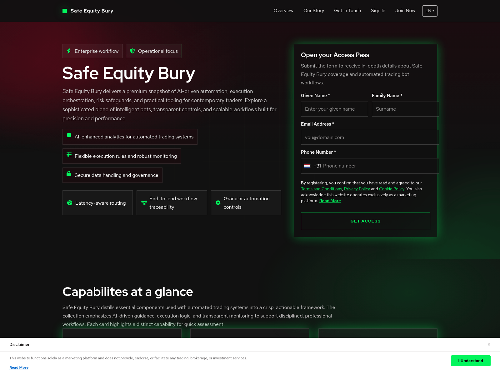 Screenshot of safeequitybury.shop