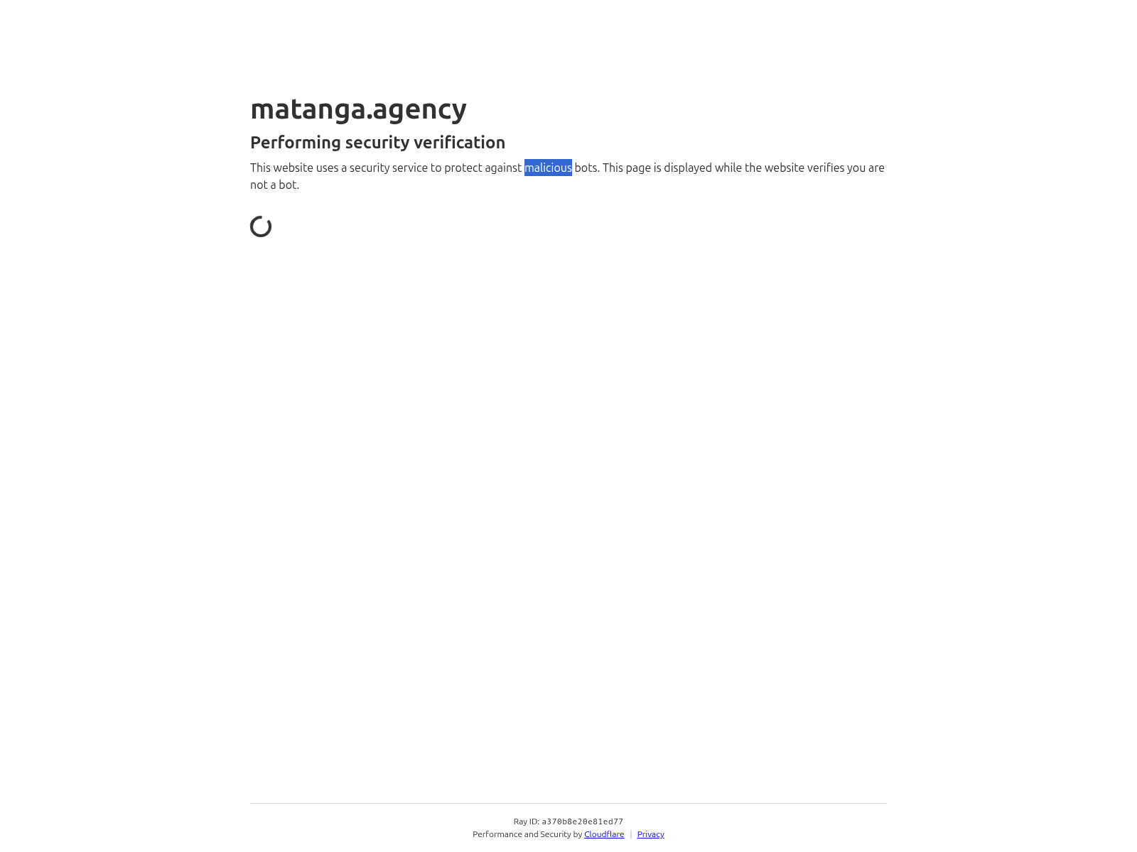 Screenshot of matanga.agency