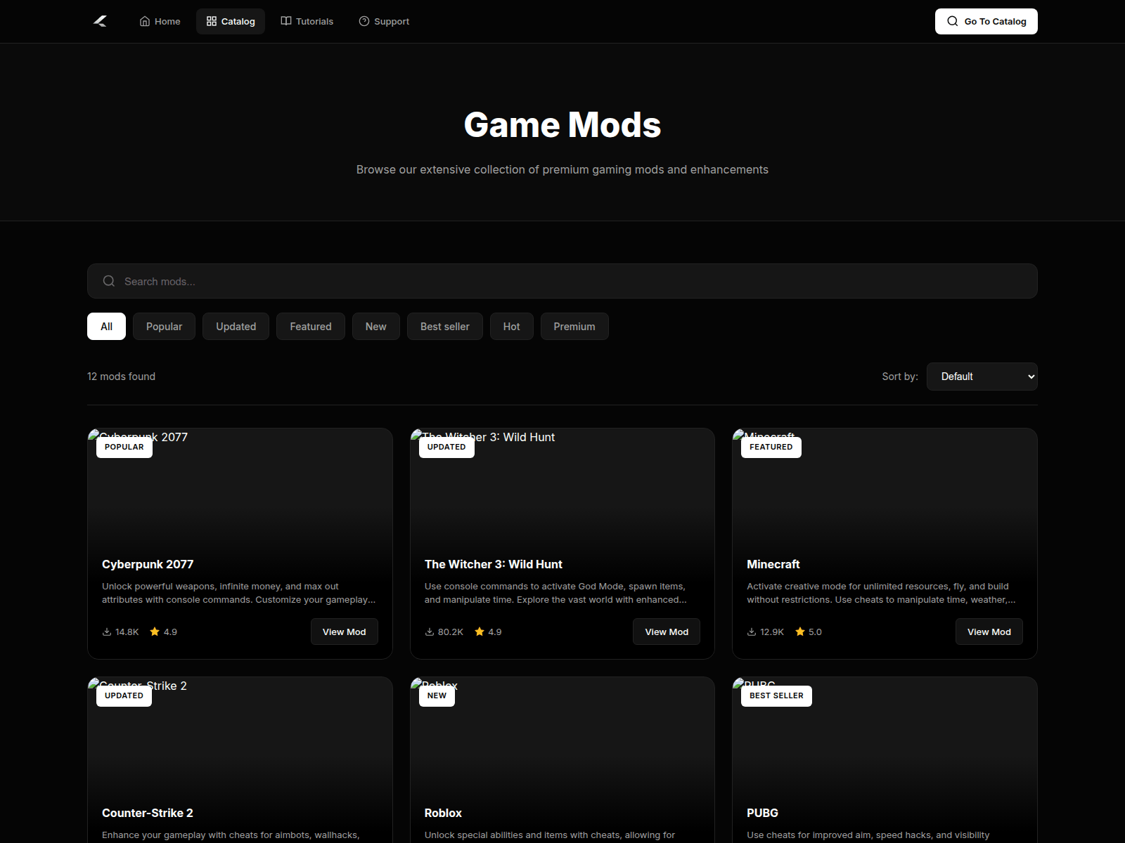 Screenshot of glaciermod.cc