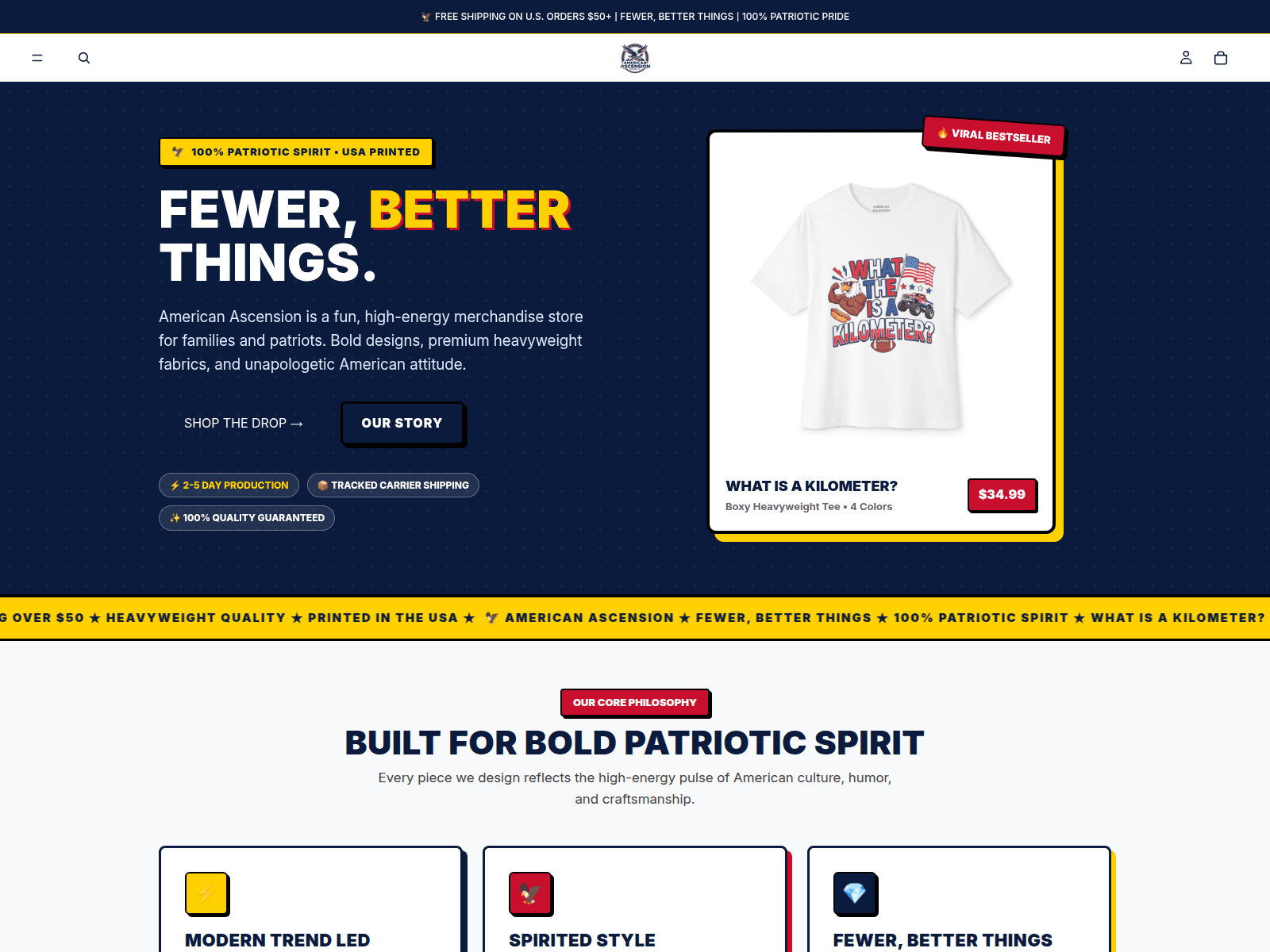 Screenshot von americanascension.shop