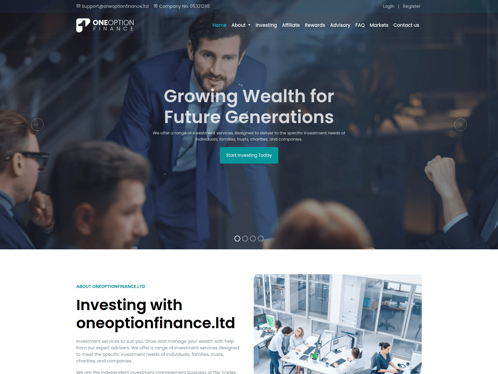 Screenshot of oneoptionfinance.ltd