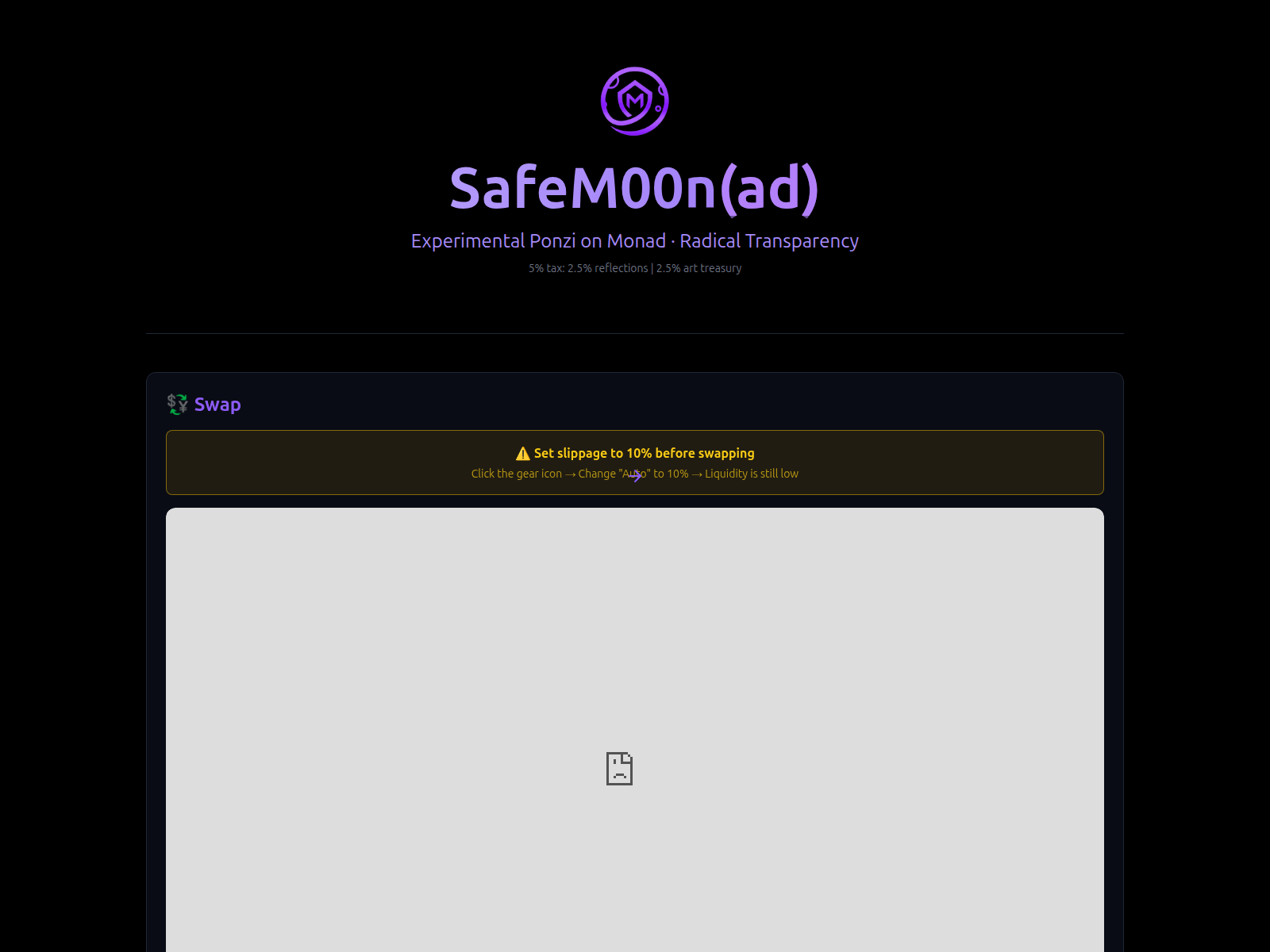 Screenshot of safem00n.xyz