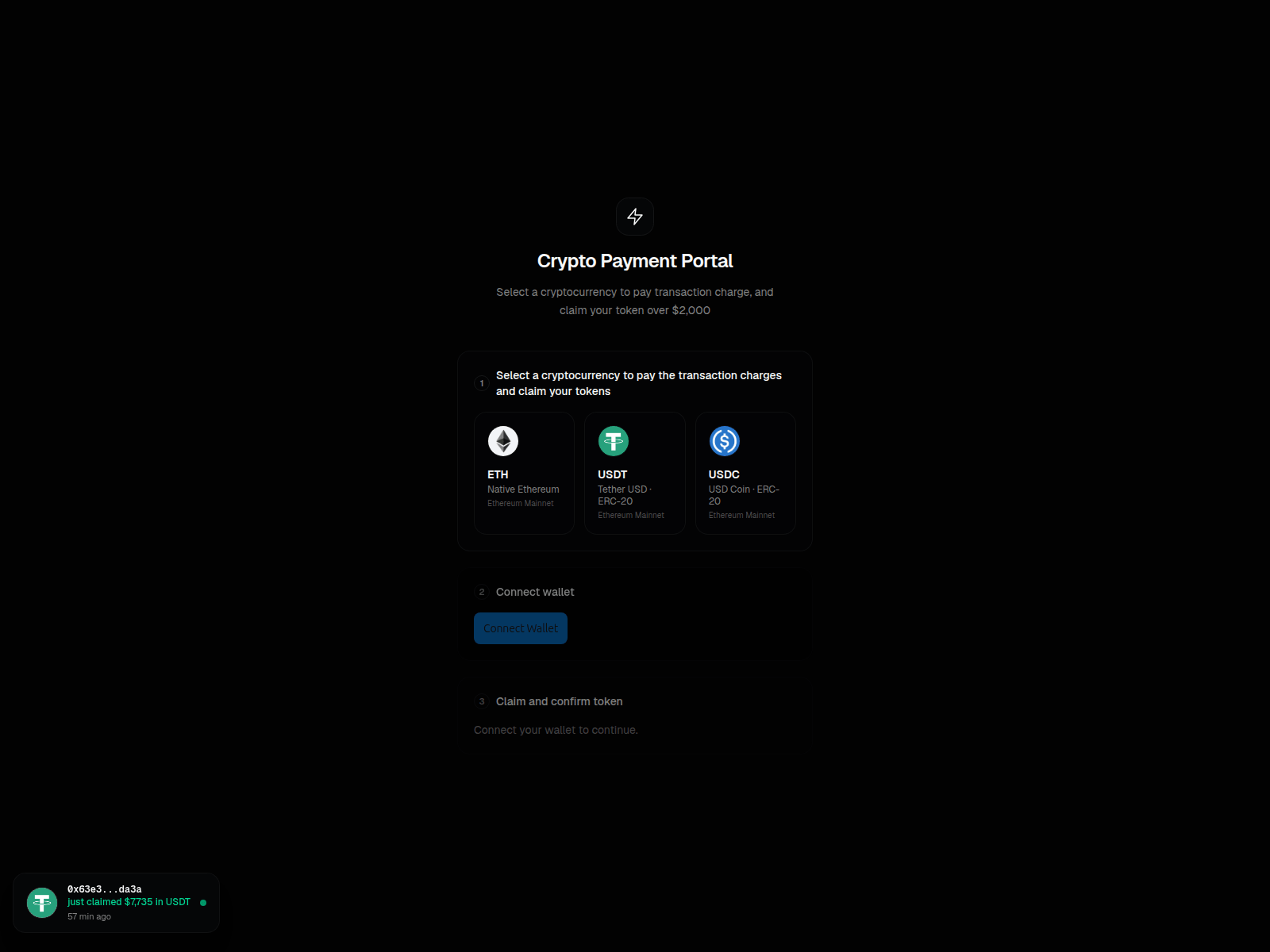 Screenshot of apex-claims.online