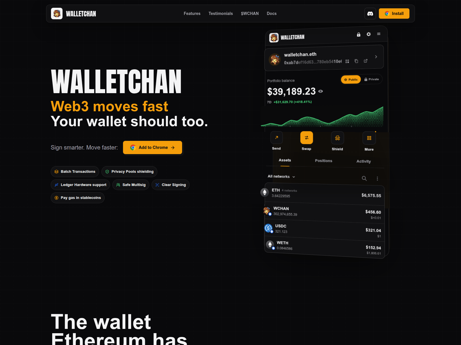 Screenshot of walletchan.com