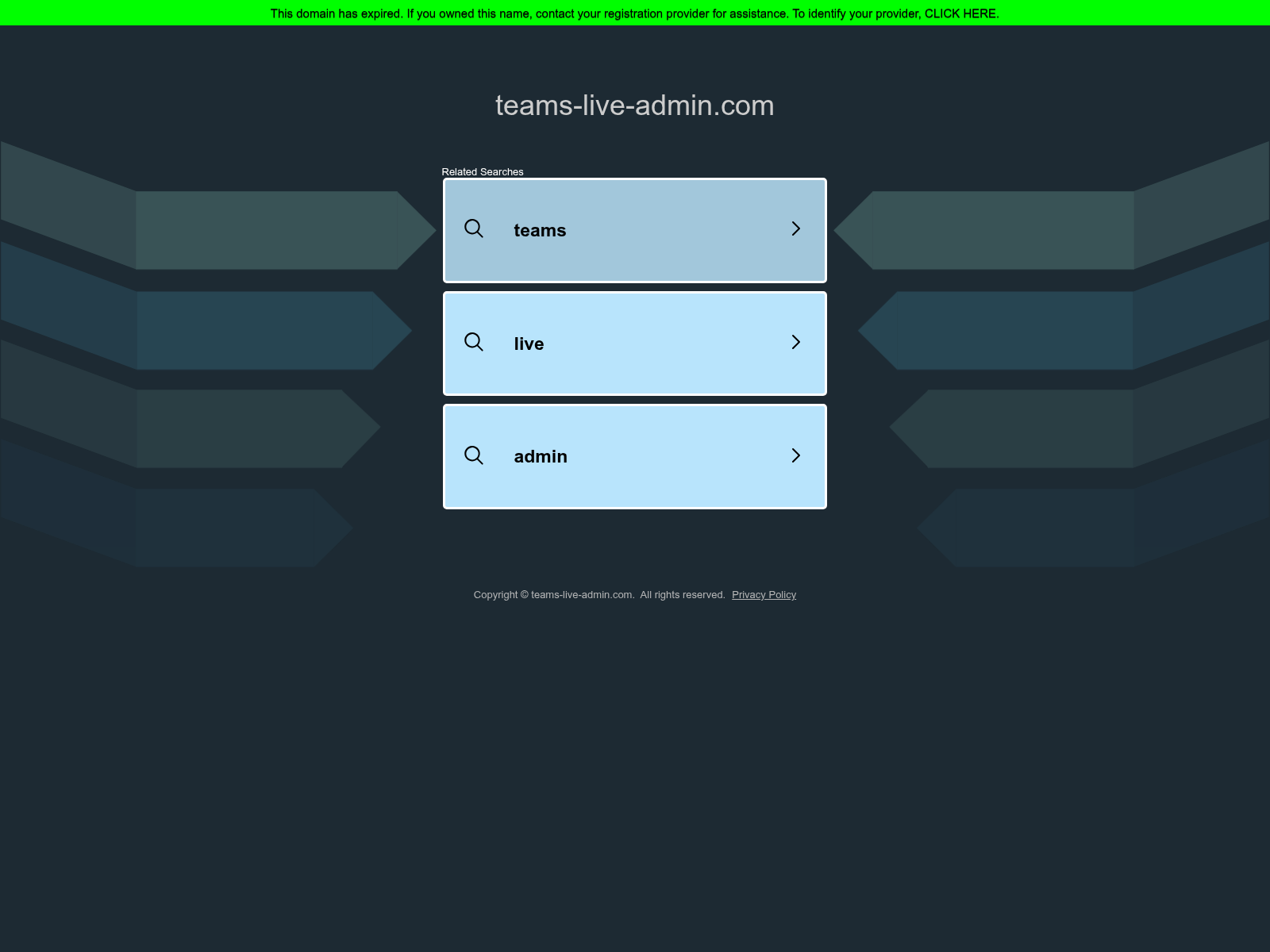 Знімок екрана teams-live-admin.com