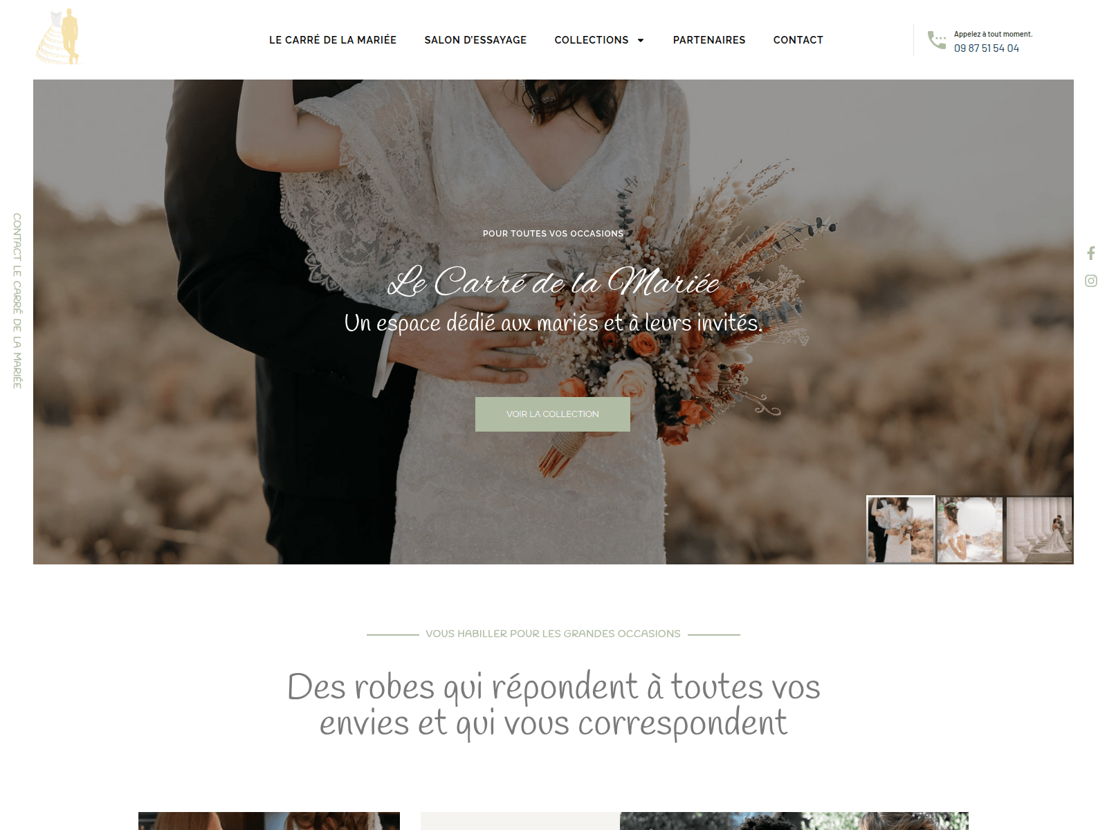 Screenshot of lecarredelamariee.com