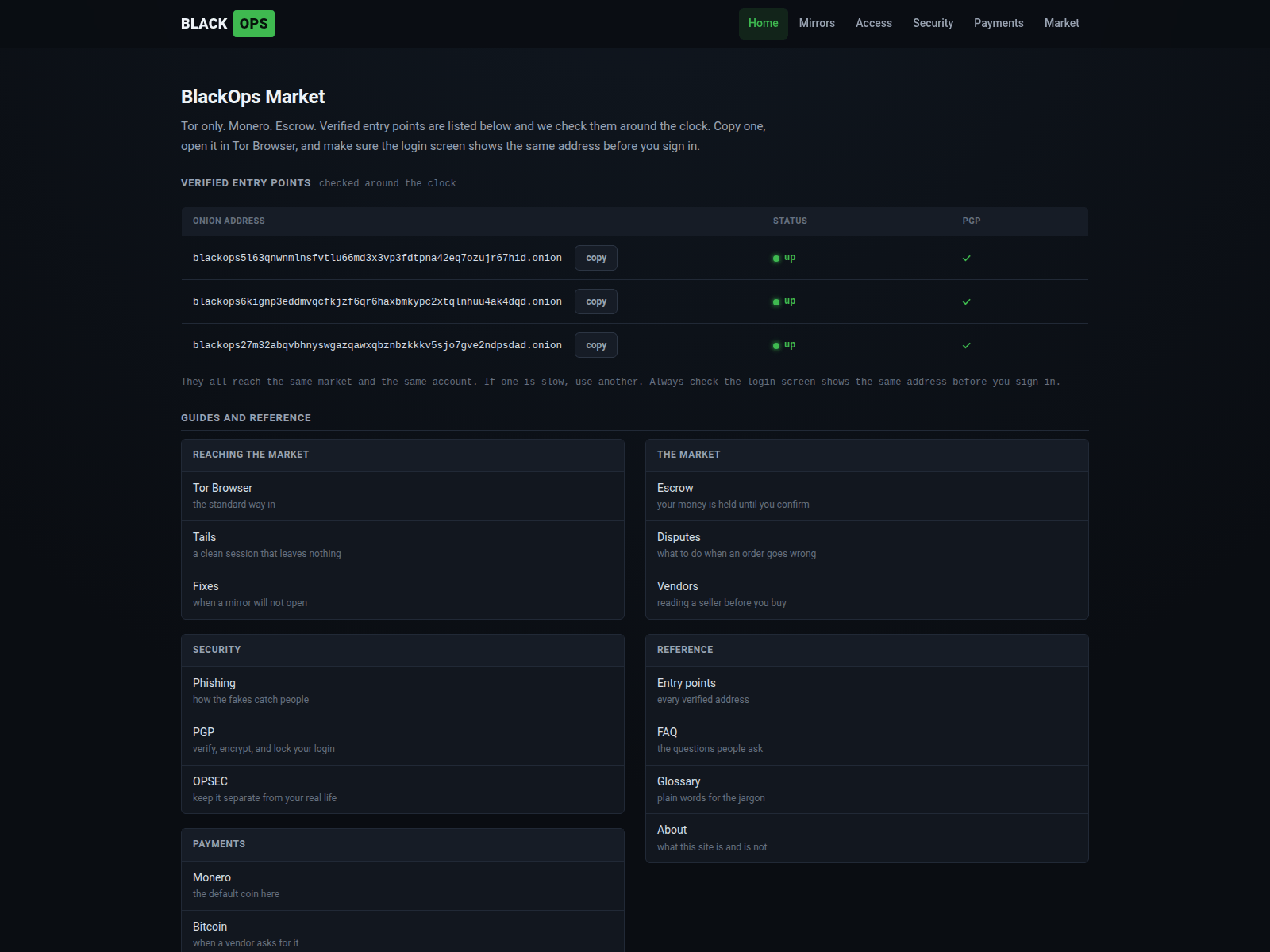 Screenshot of blackops-market.online