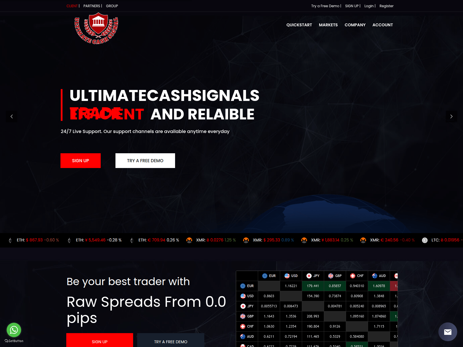 Screenshot of ultimatecashsignals.com