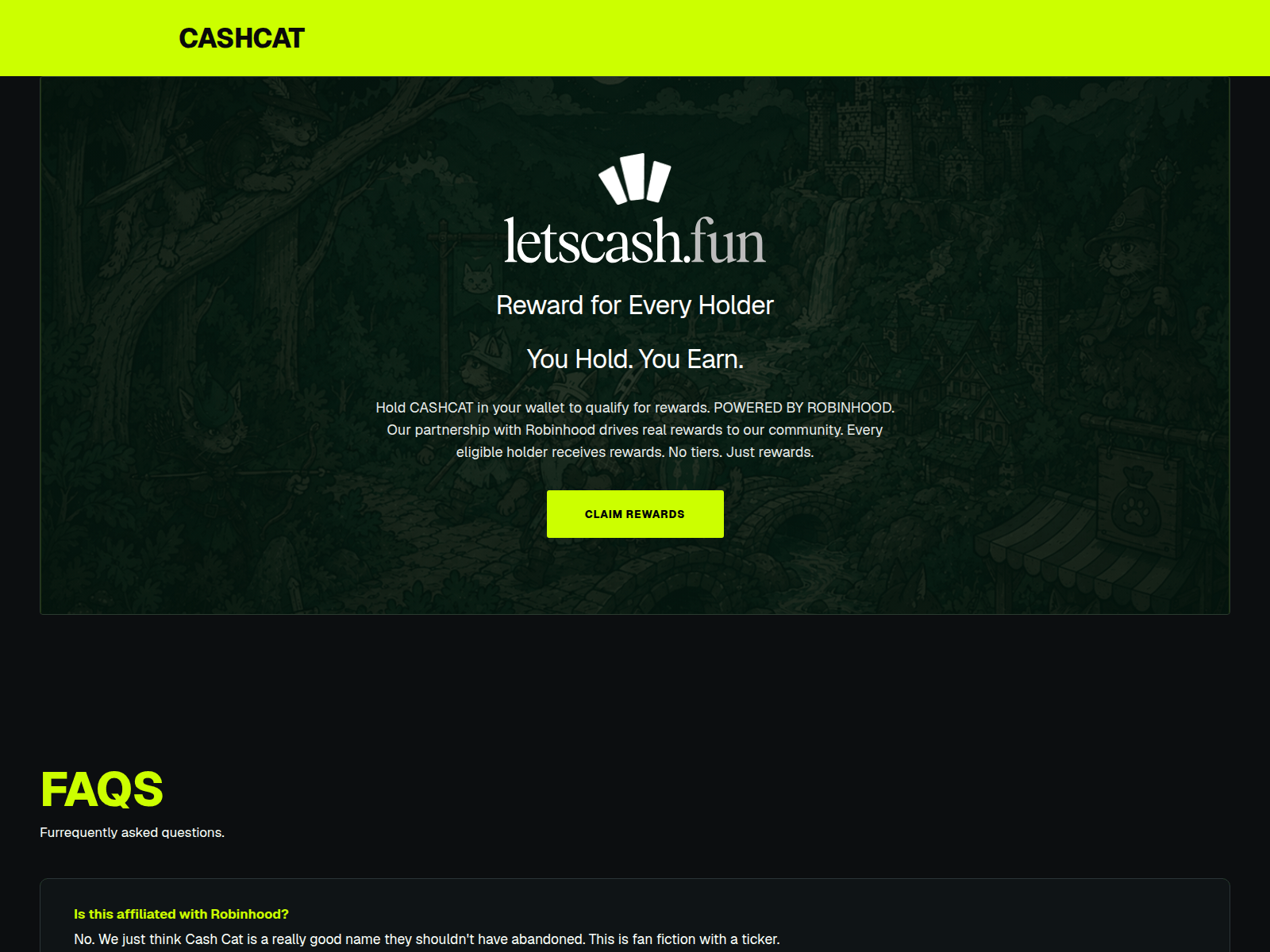 Screenshot of cashcat-rewards.xyz