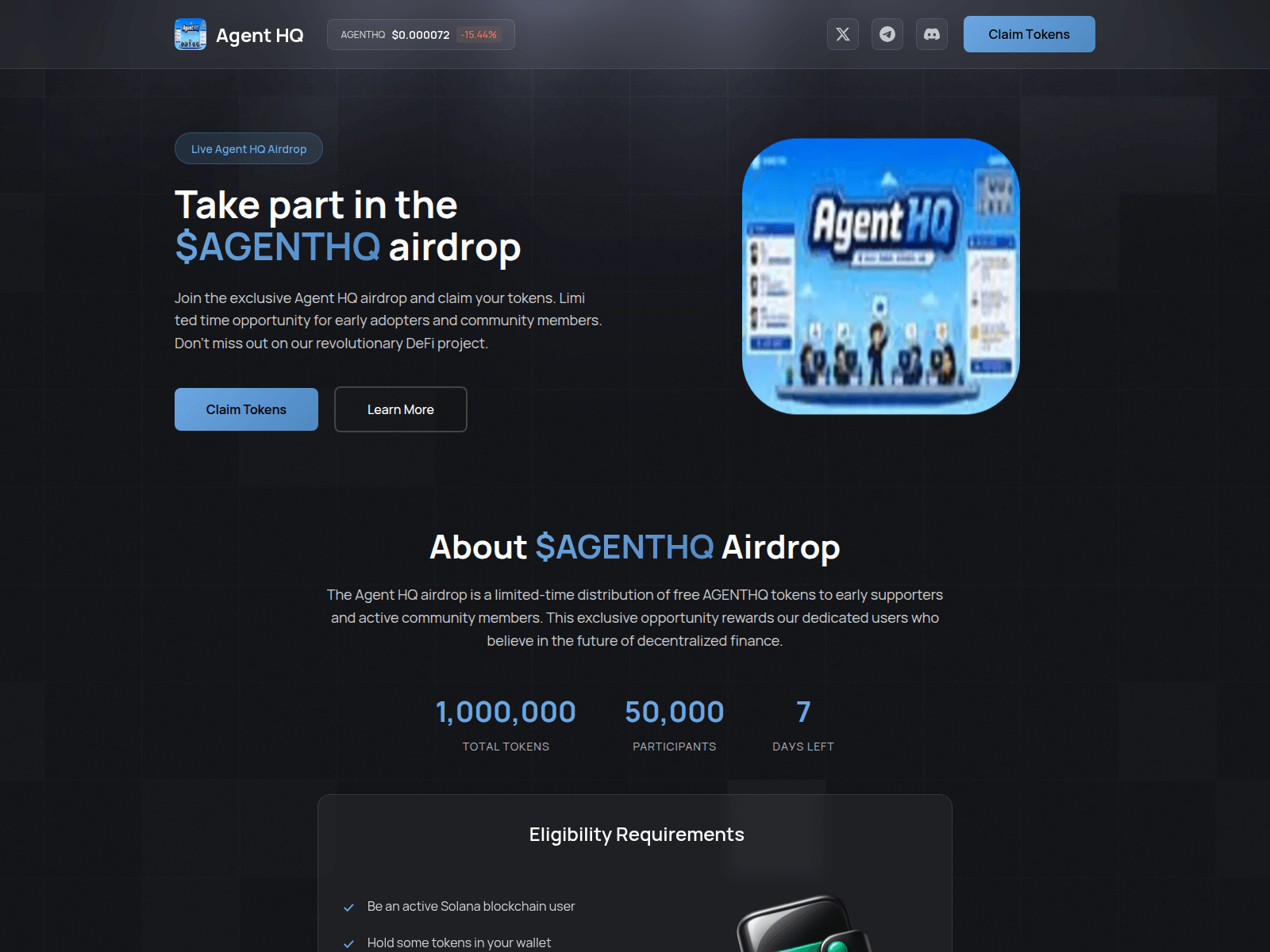Screenshot of agent.solstreamer.cc