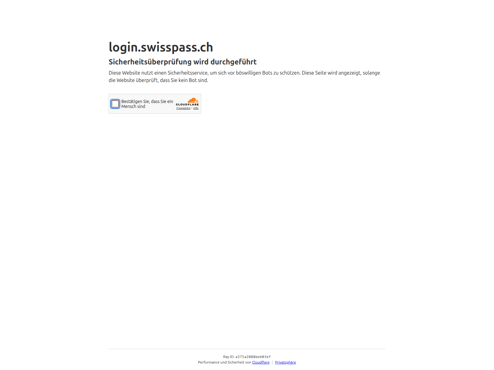 Screenshot of getswisspass.com