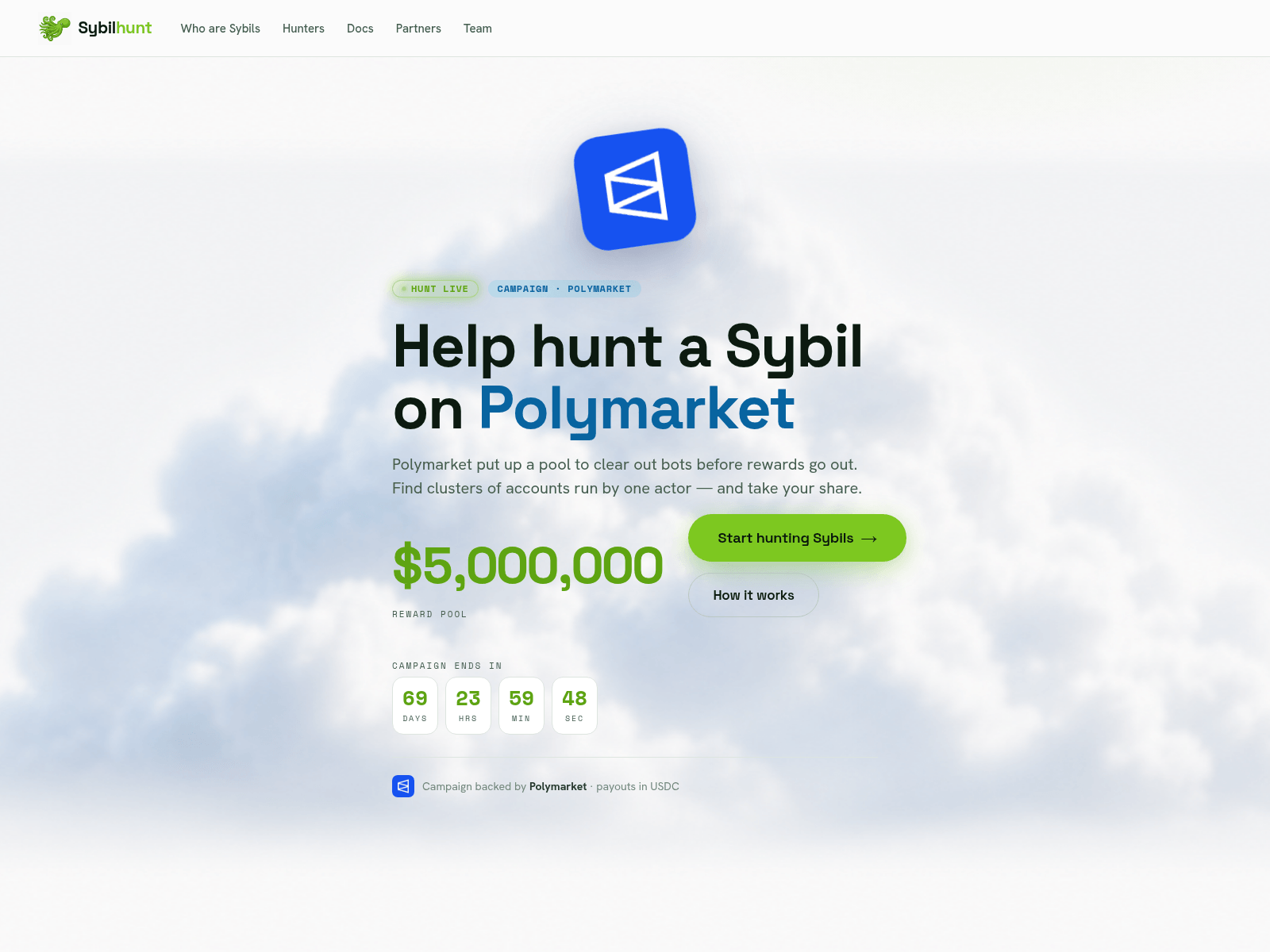 Screenshot of sybilhunt.com