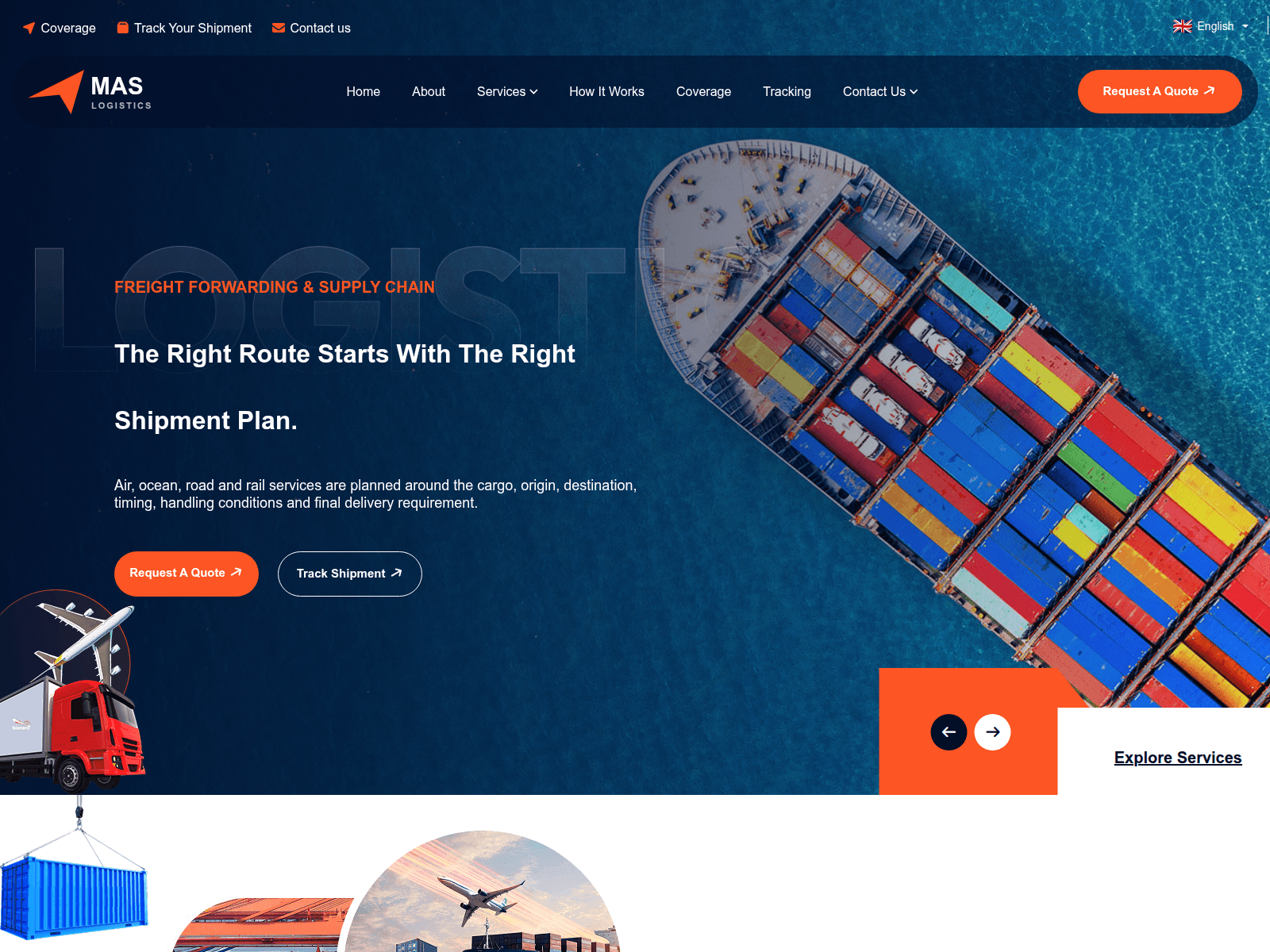 Screenshot of masintlogistic.com