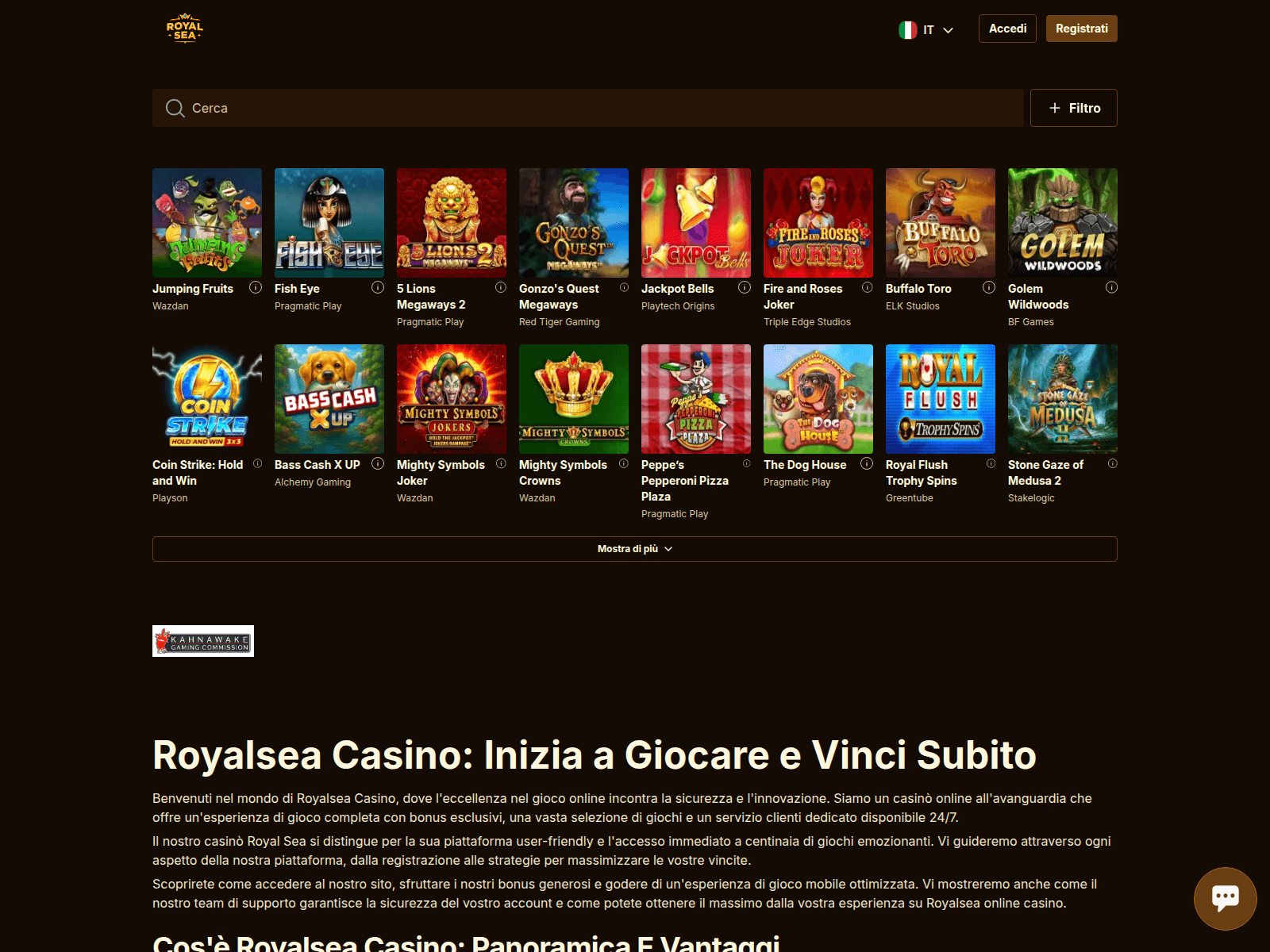 Screenshot of royalsea-casino.com