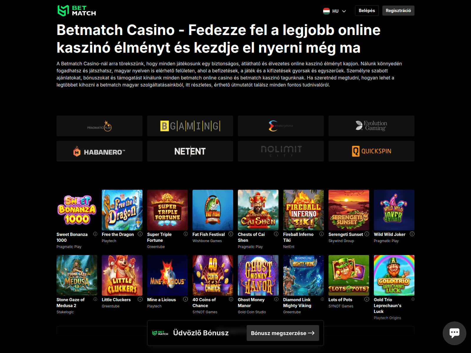 Screenshot of betmatchcasino.org