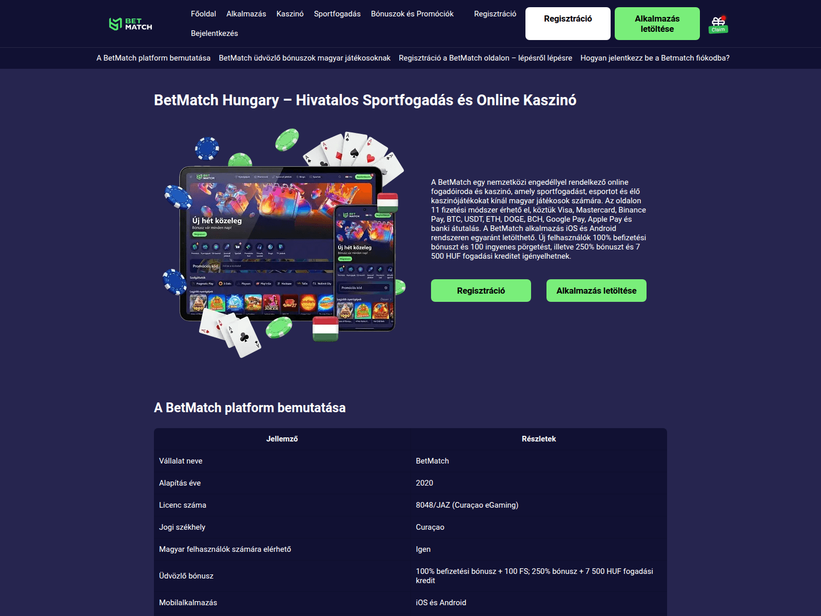 Screenshot of betmatchhu.com