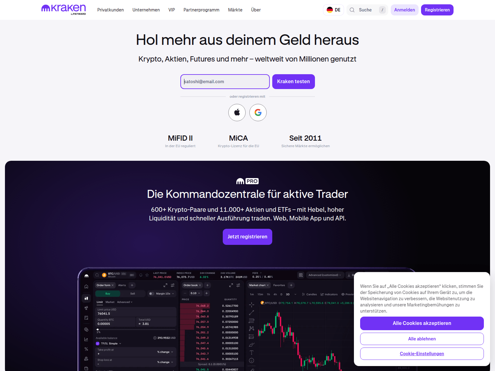 Screenshot of kraken.education