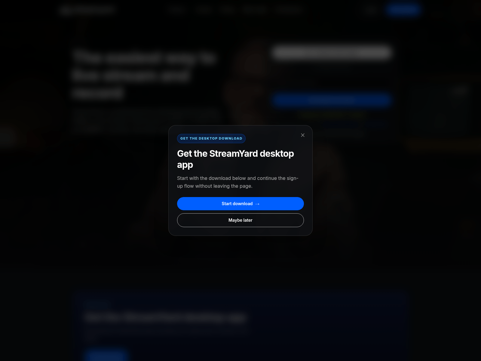 Screenshot of streammeeting.top