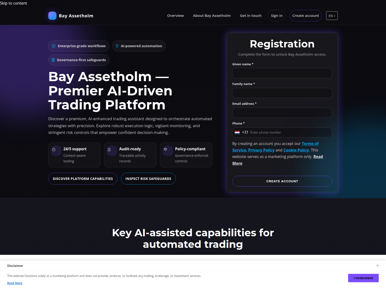 Screenshot of bayassetholm.pro