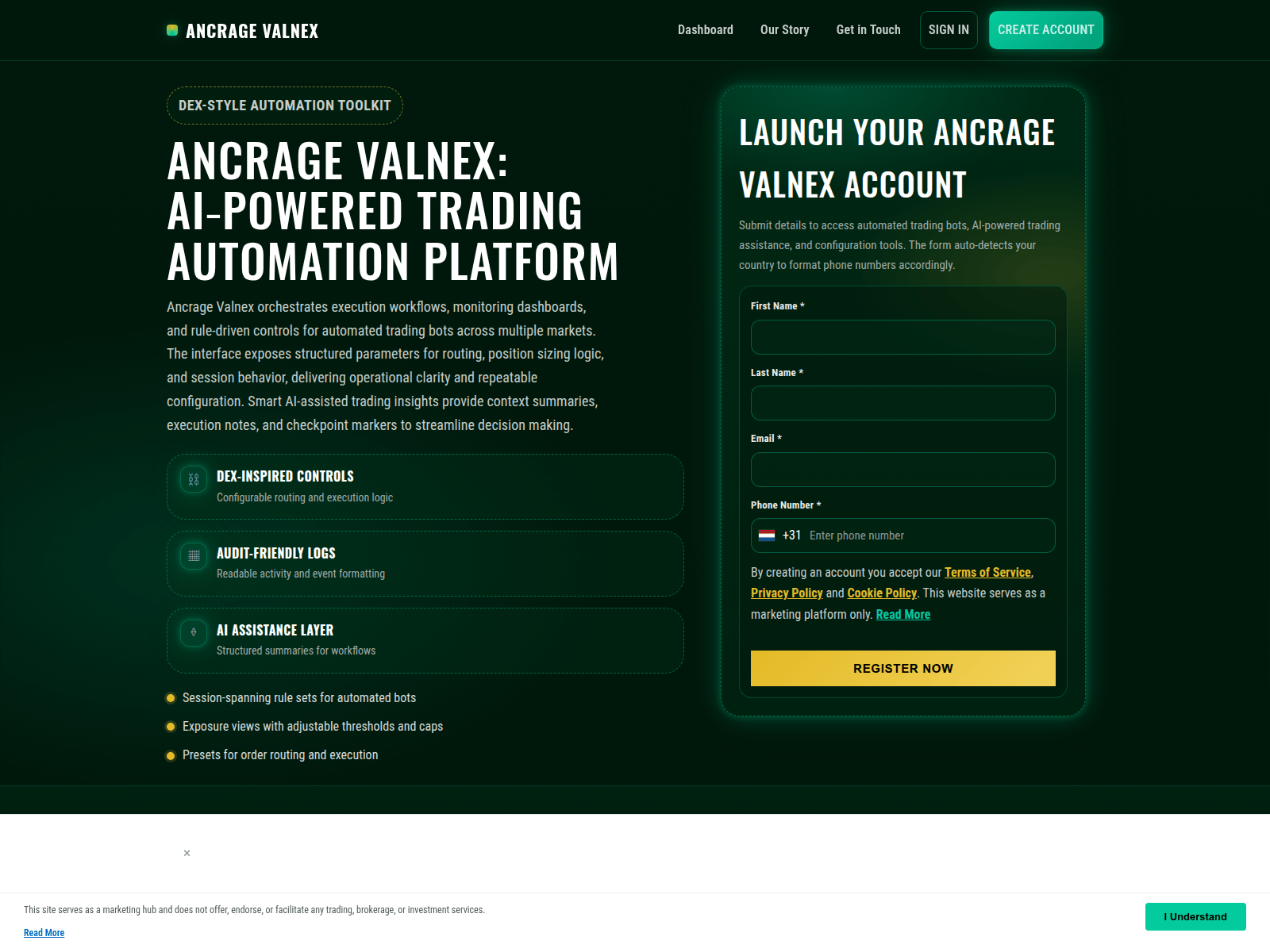Screenshot di ancrage-valnex-system.com