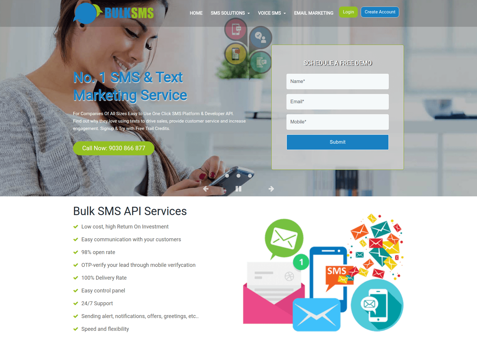 Screenshot of bulksms.services