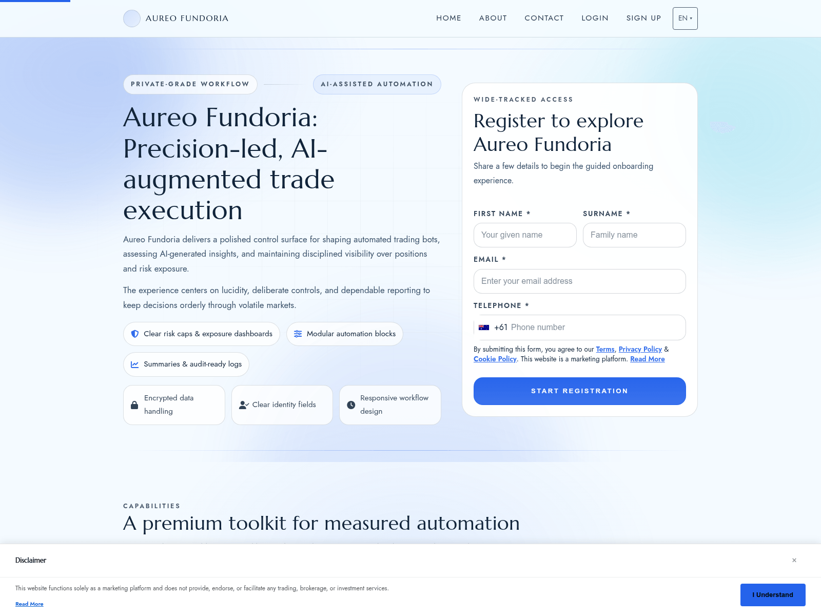 Screenshot of aureofundoria-app.com