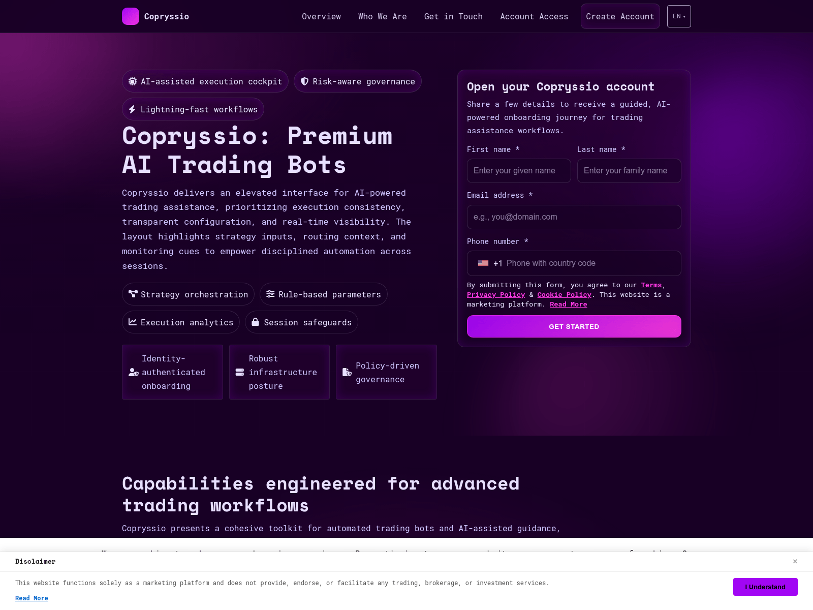 Screenshot of copryssio-software.com