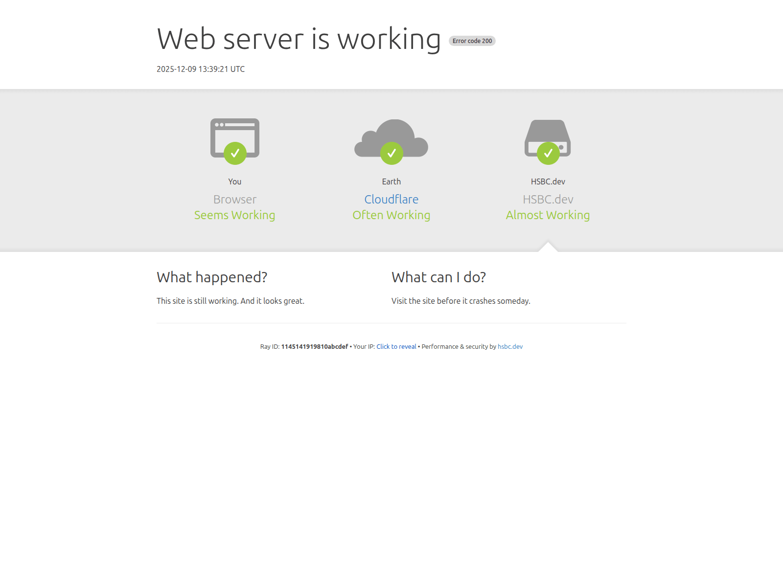 Screenshot of hsbc.dev