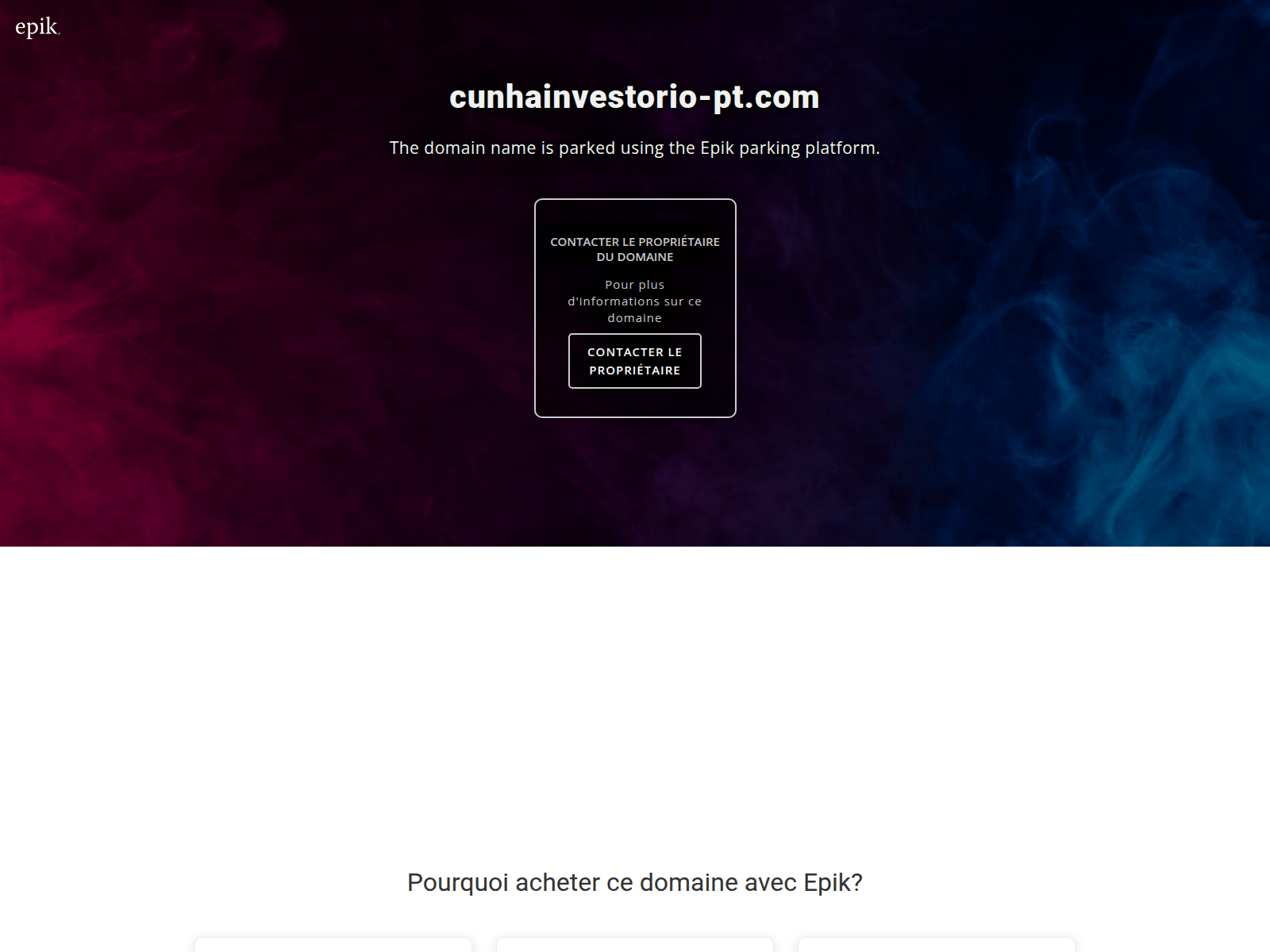 Screenshot of cunhainvestorio-pt.com