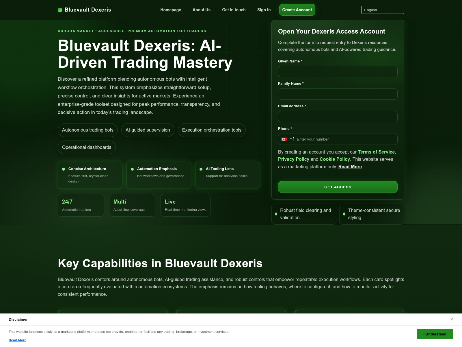 Screenshot of bluevaultdexeristech.com