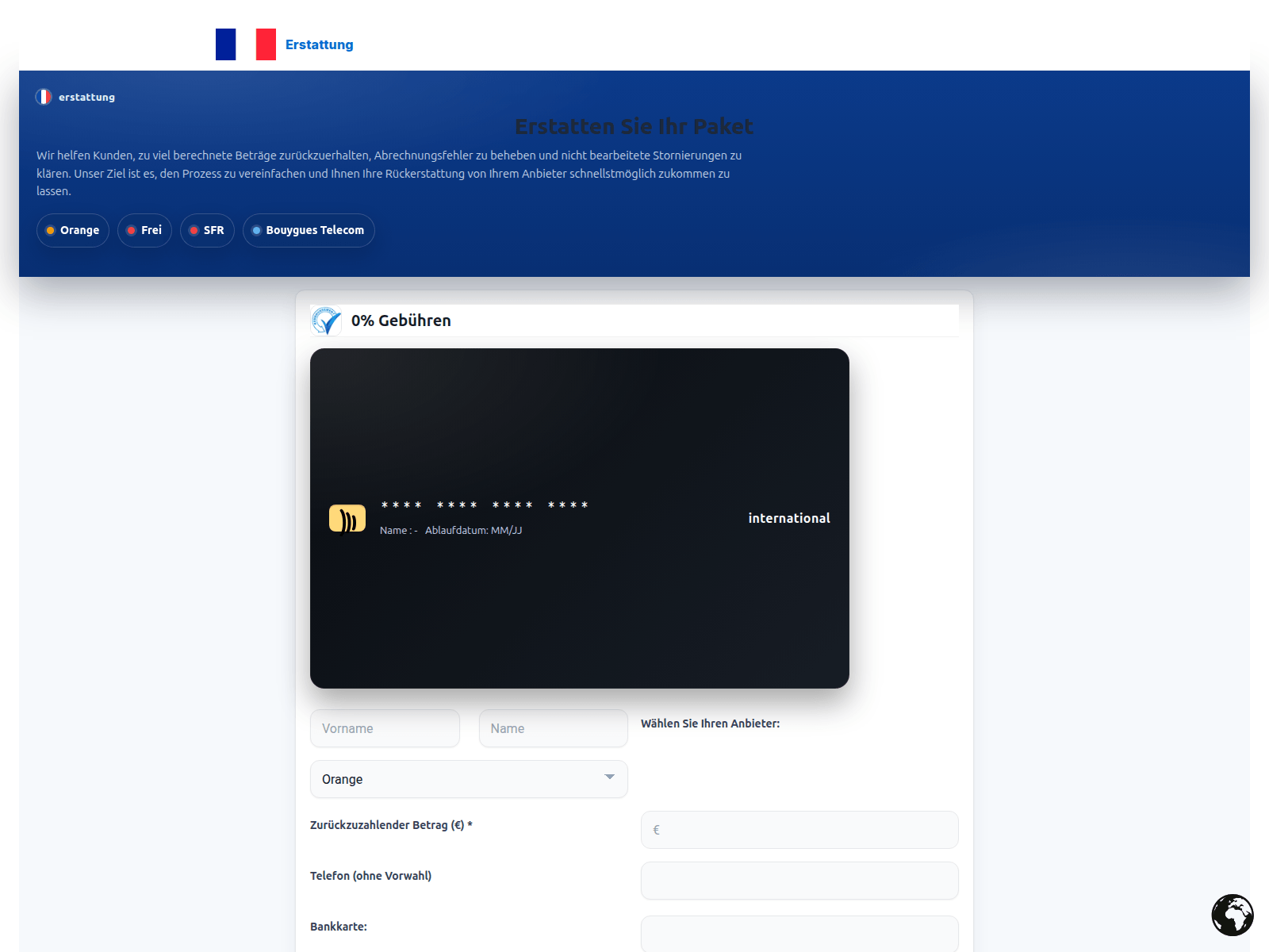 Screenshot von sky-tickets.store