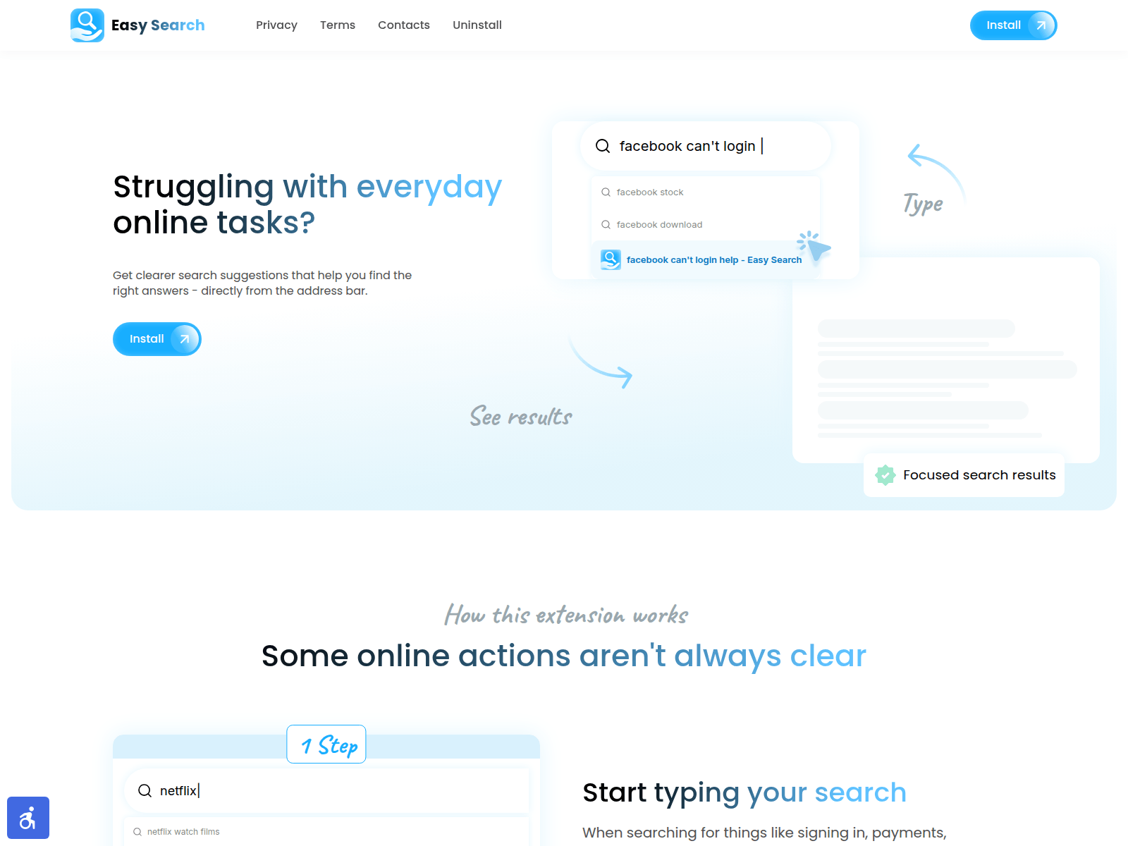 Screenshot von easysearching.net